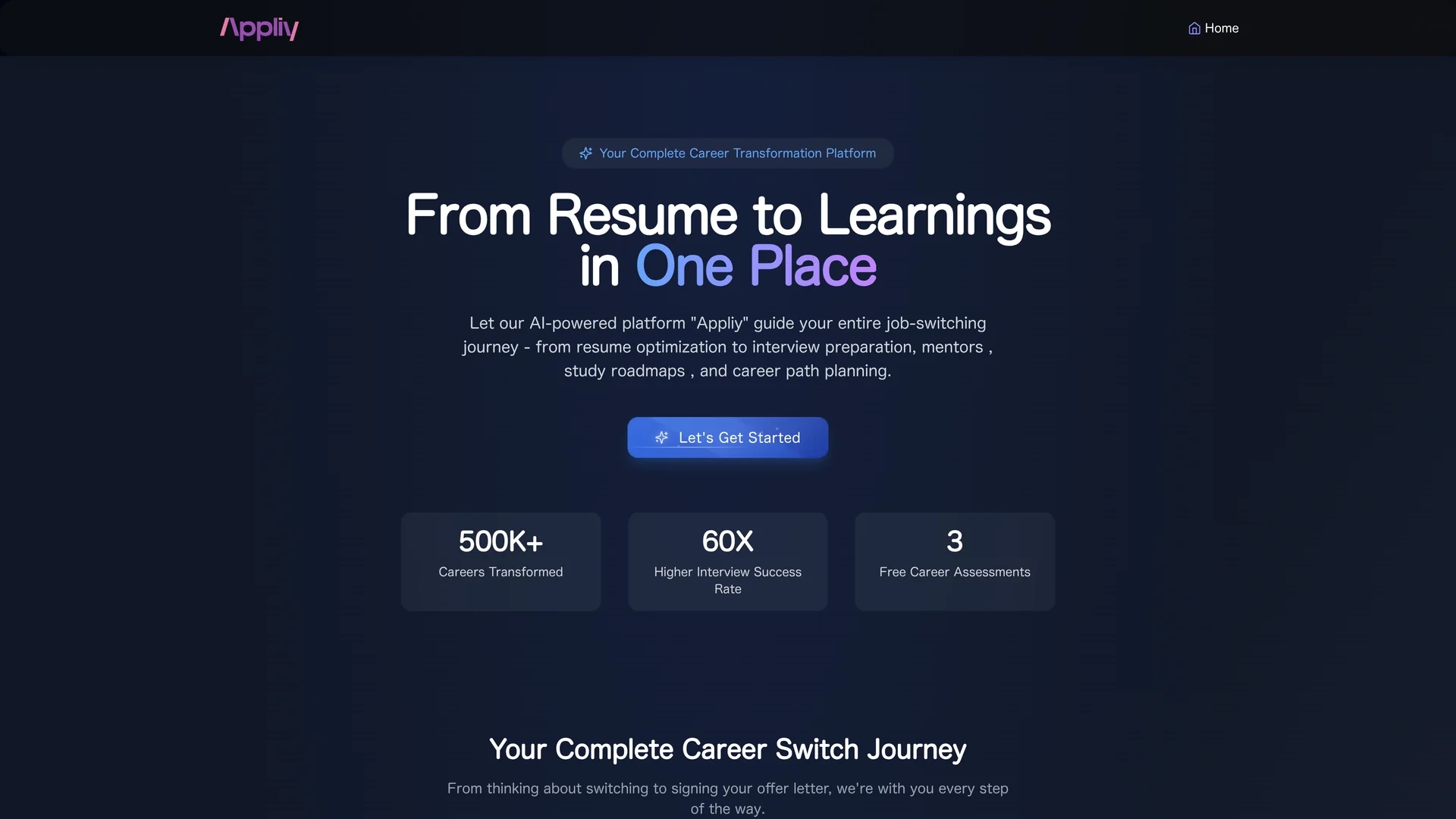 appliy homepage