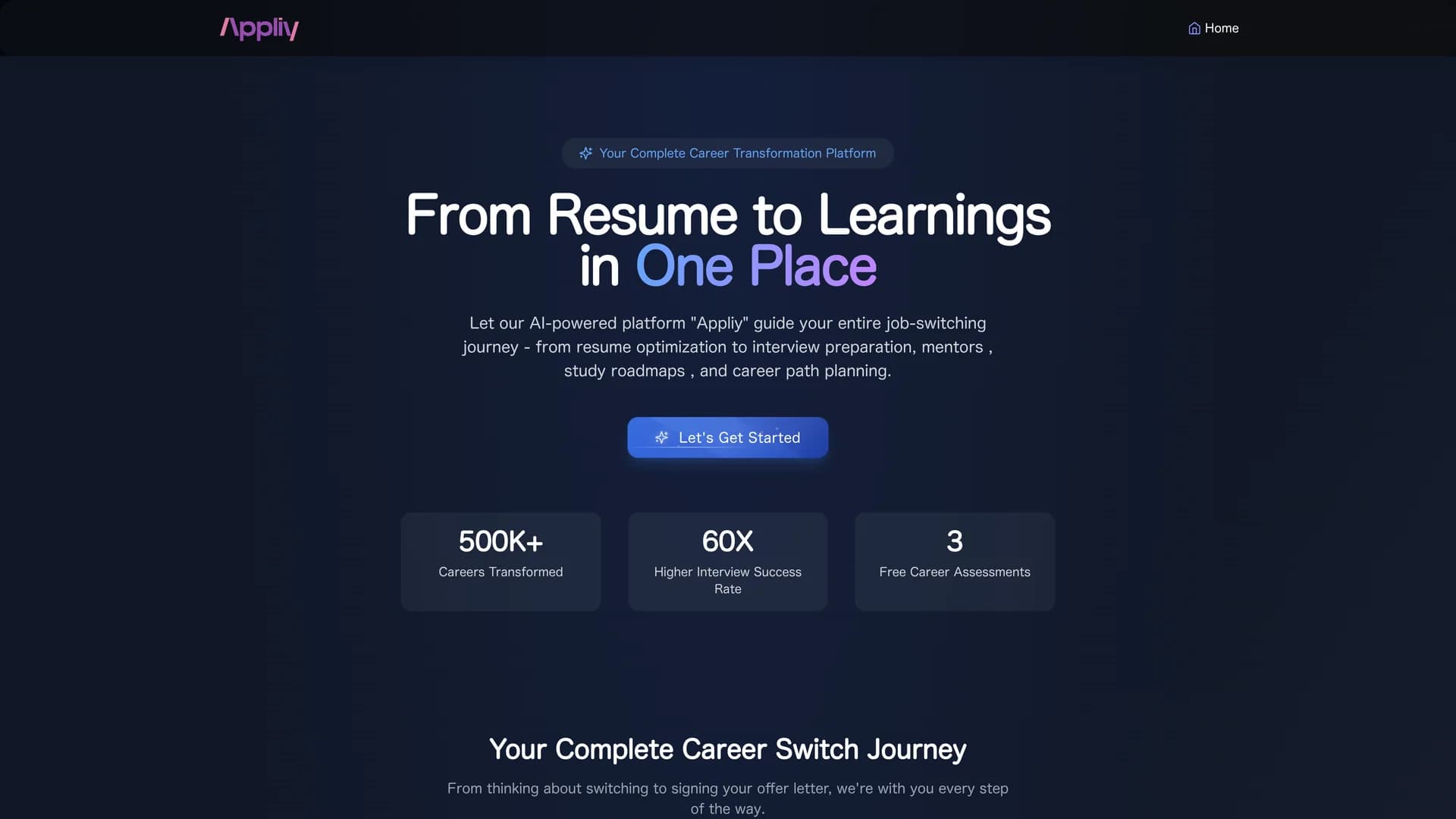 appliy homepage