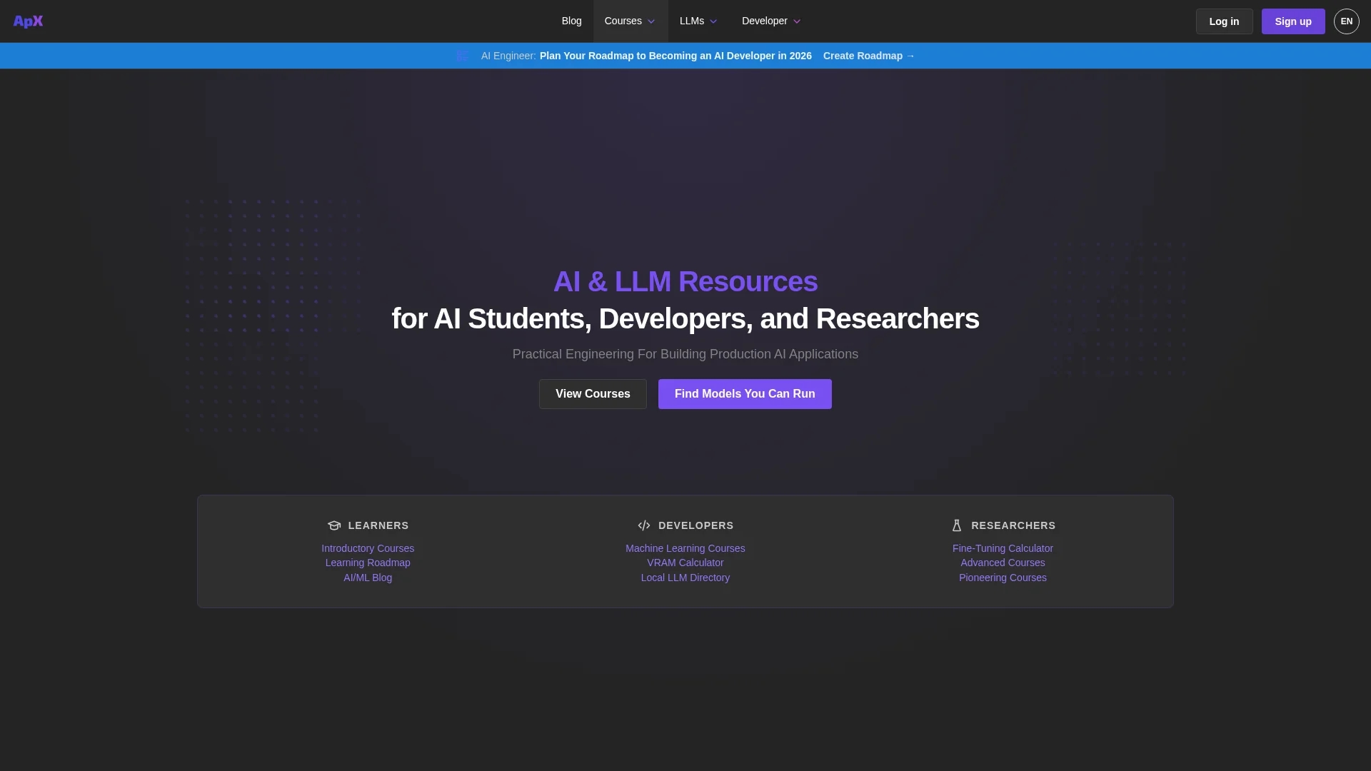 apx-machine-learning homepage