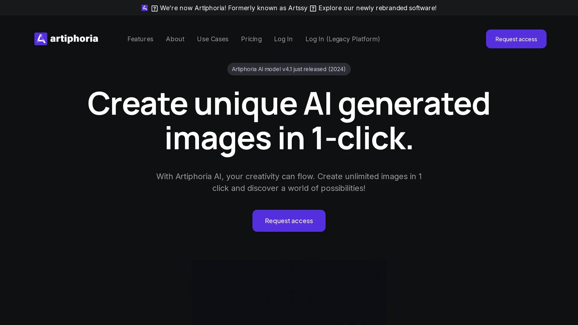artiphoria-ai homepage