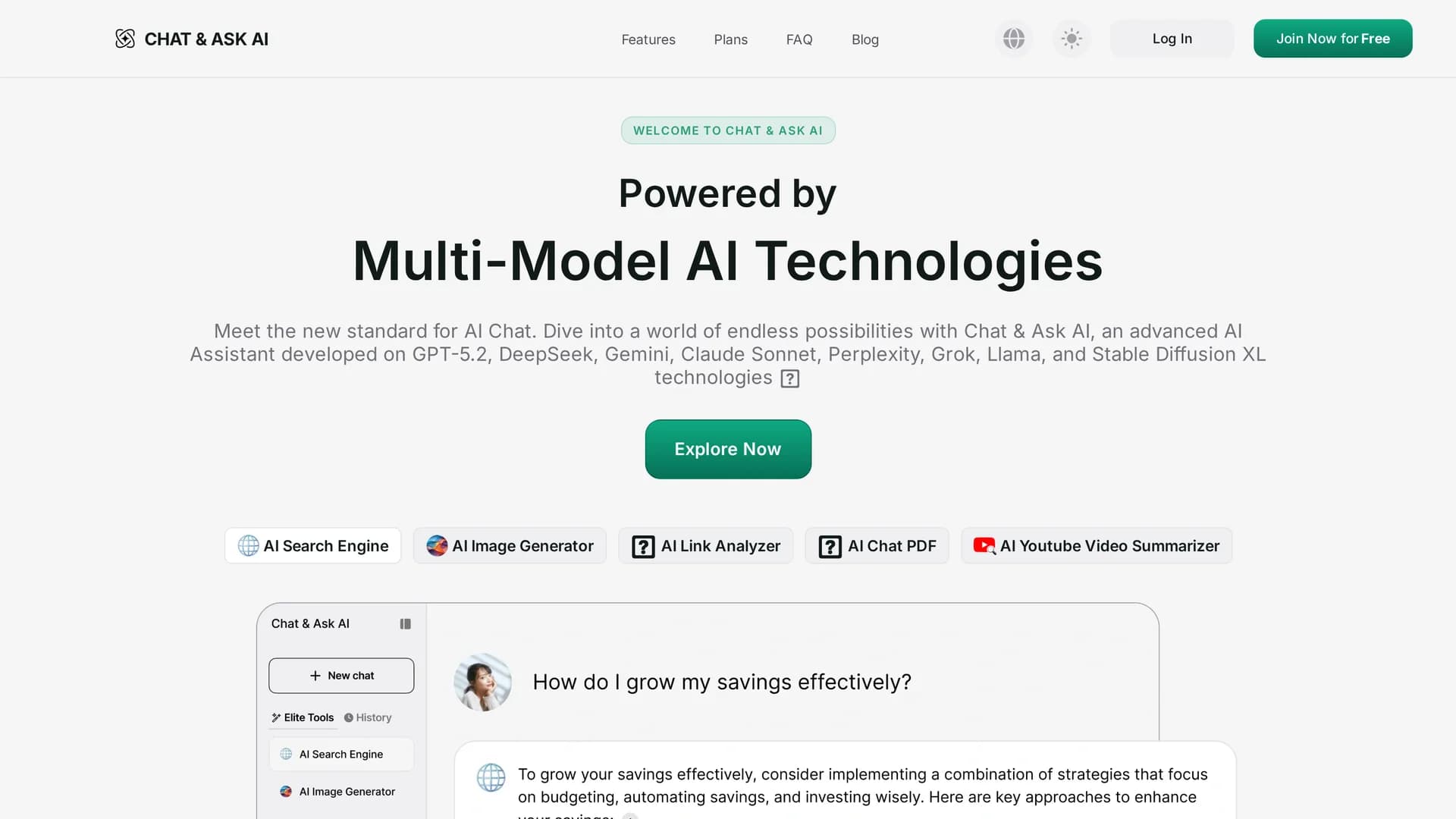 ask-ai homepage