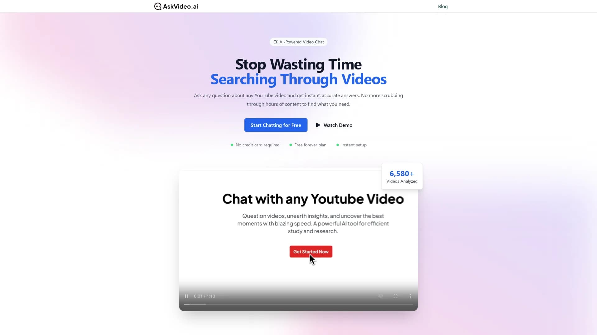 askvideo-ai homepage