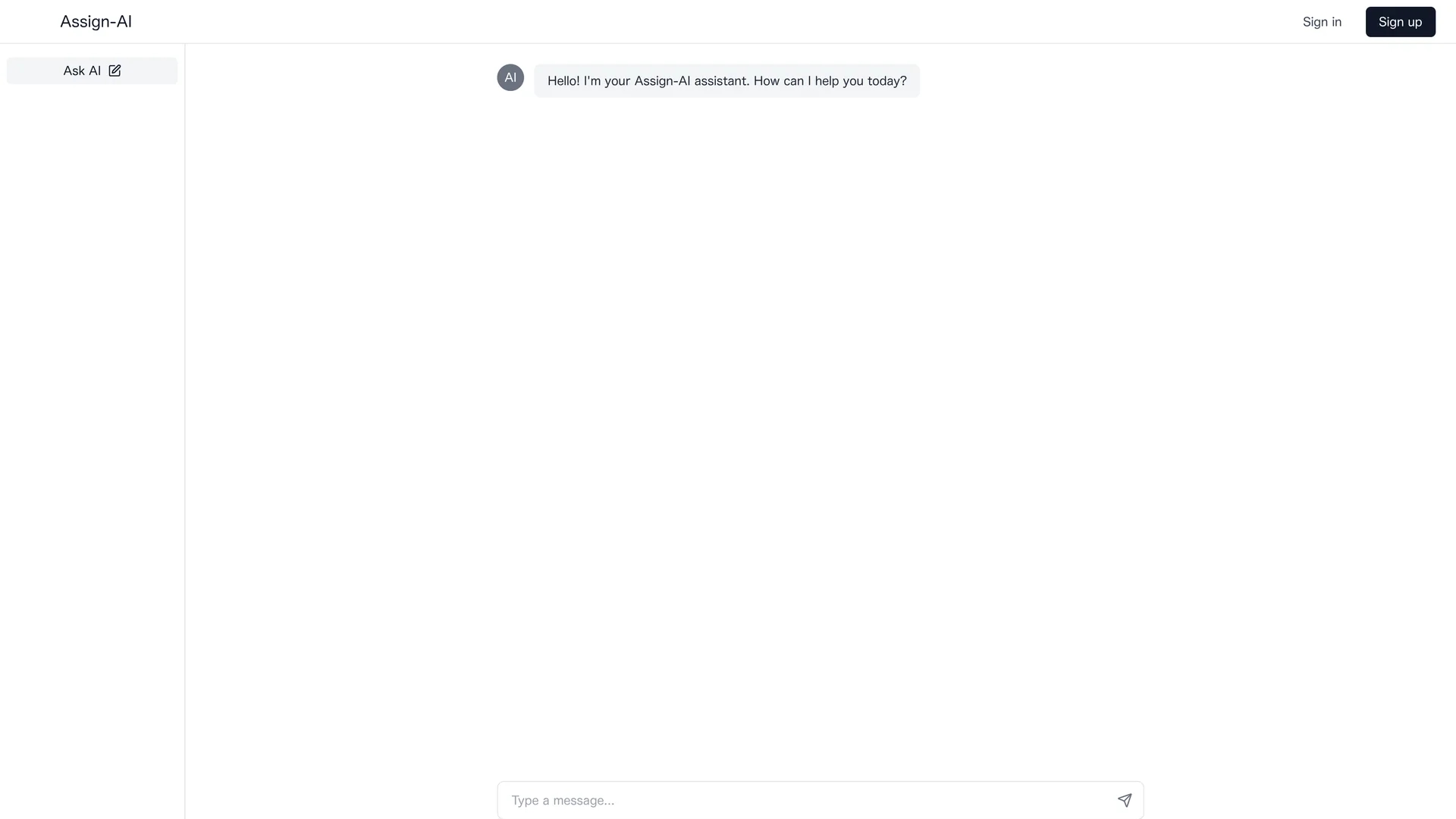 assign-ai homepage