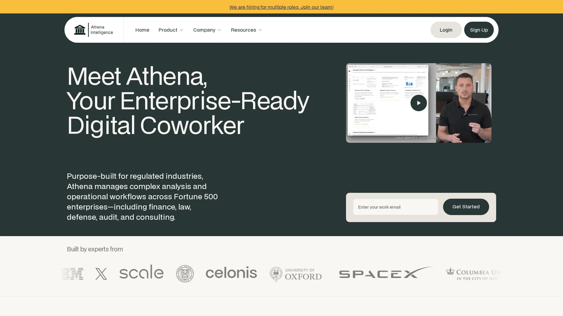 athena-intelligence homepage