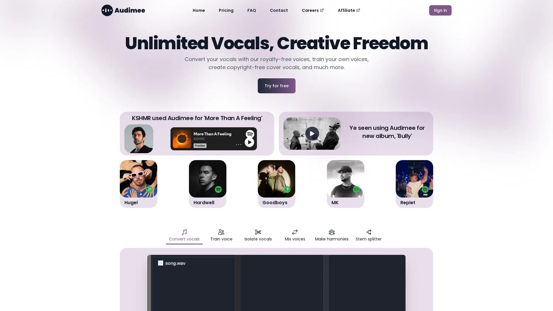 audimee homepage