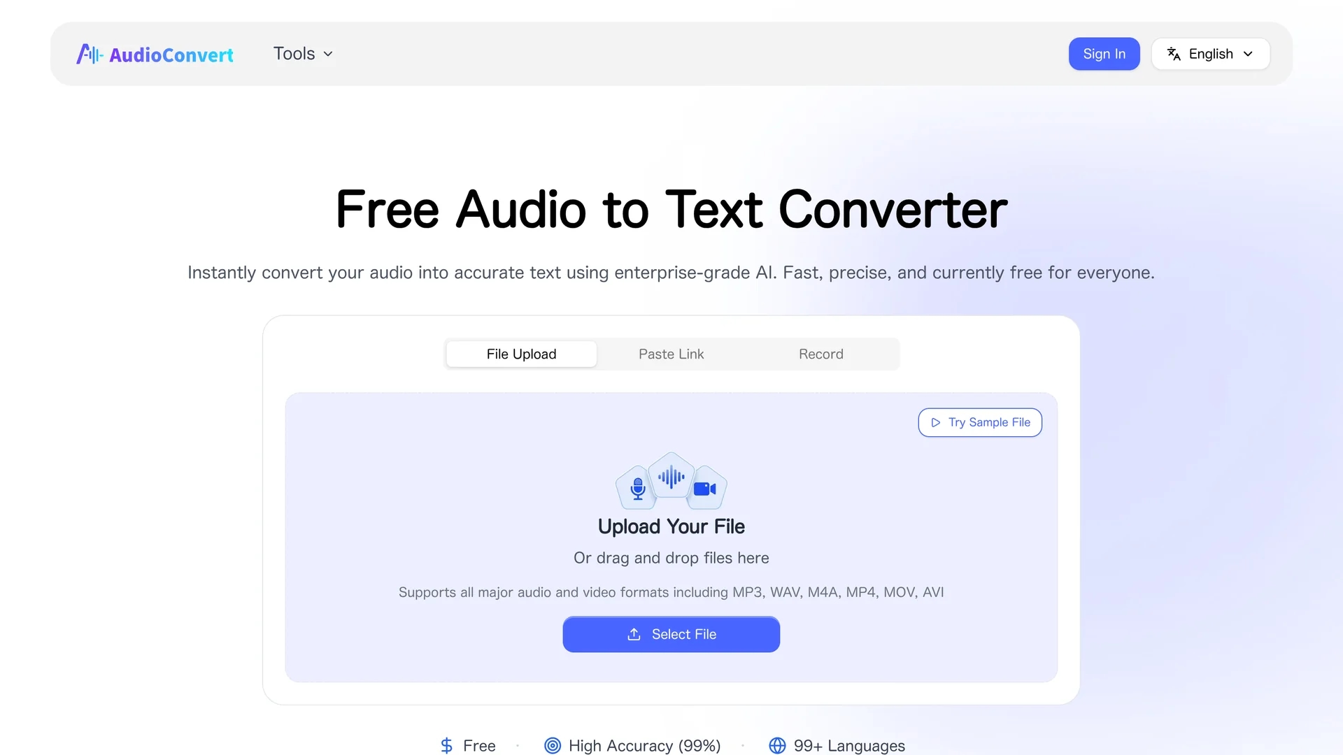 audioconvert homepage