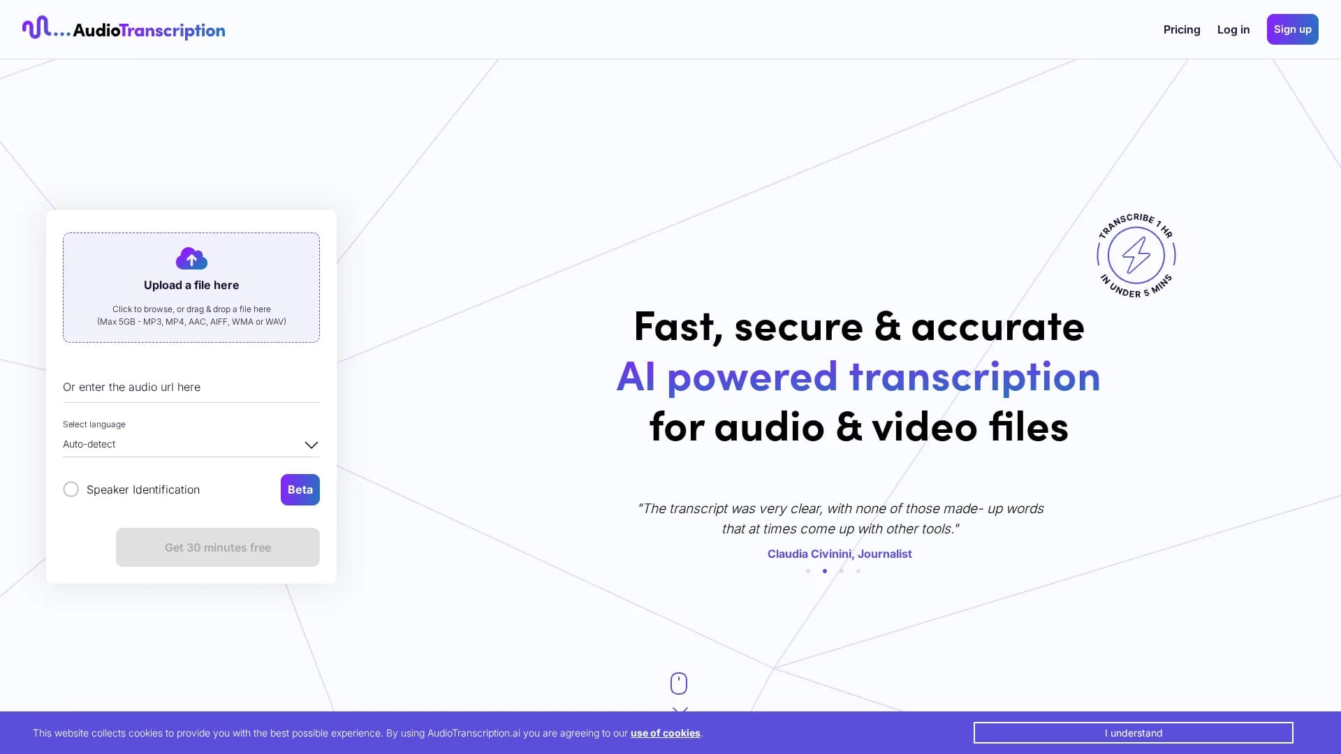 audiotranscription homepage
