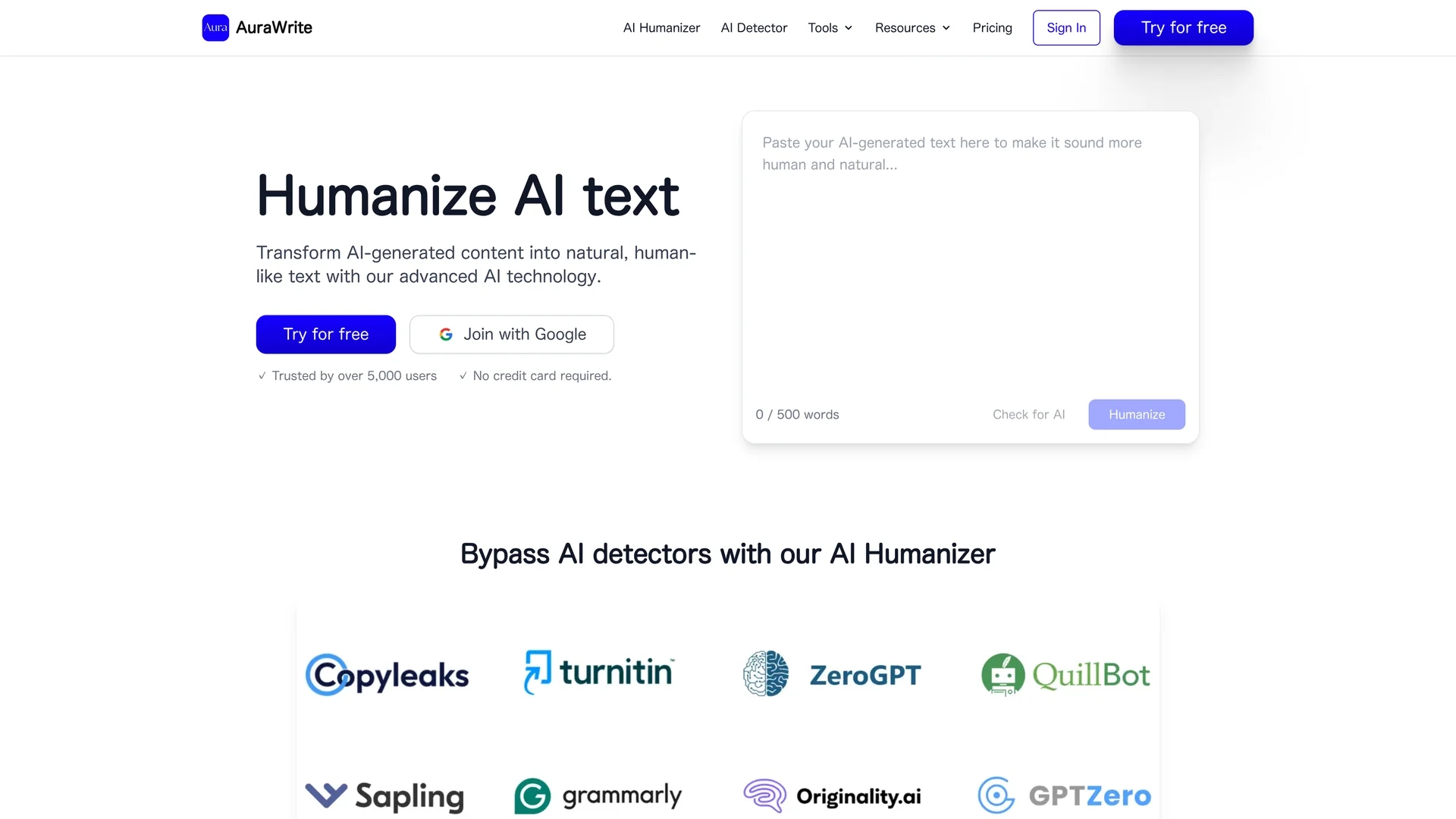 aurawrite-ai homepage