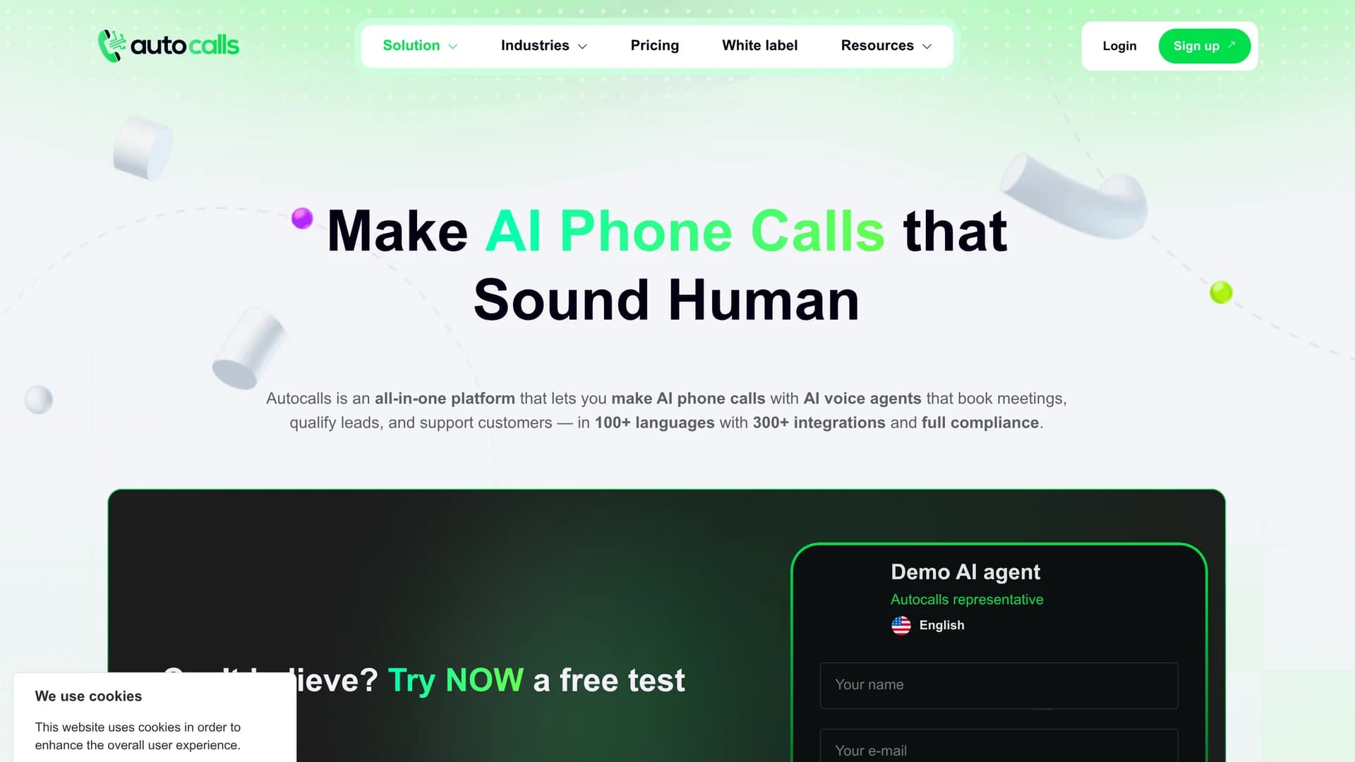 autocalls-ai-ai-phone-communications homepage