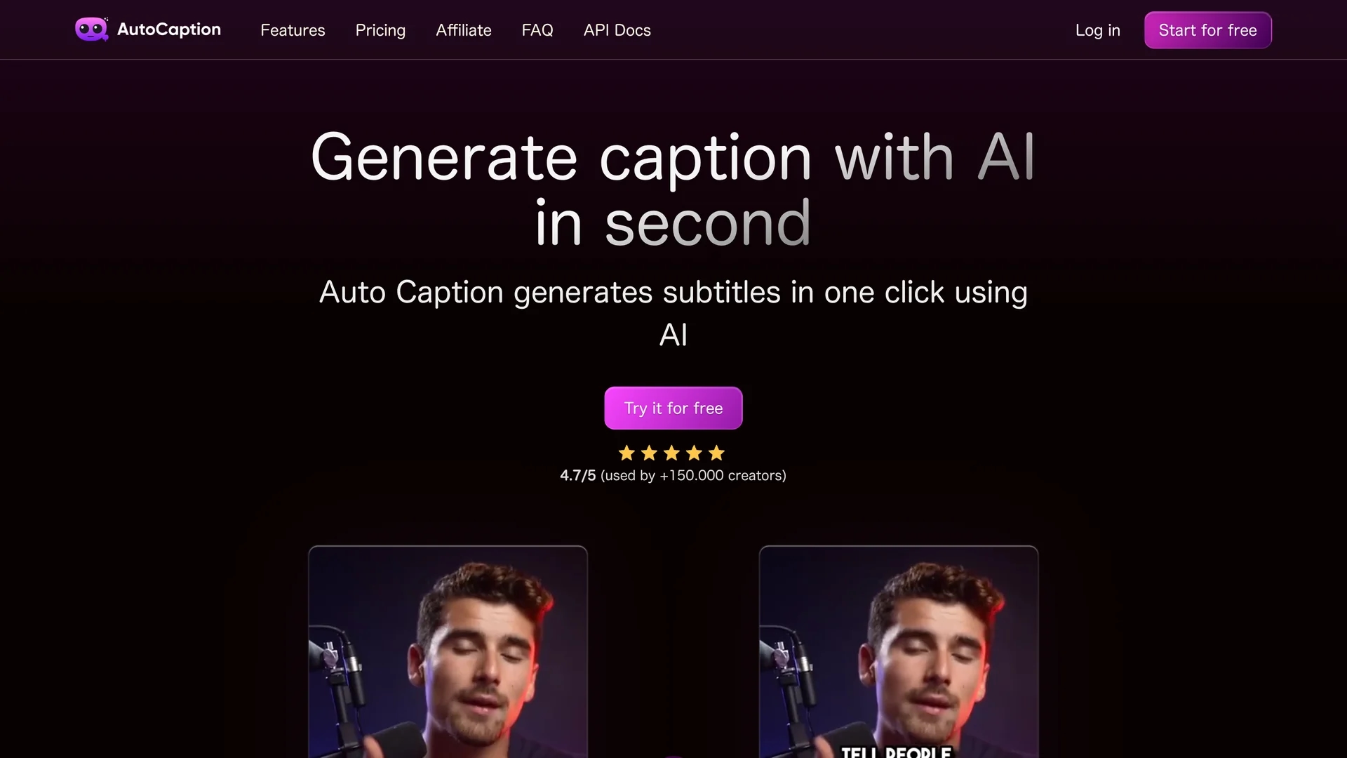 autocaption homepage