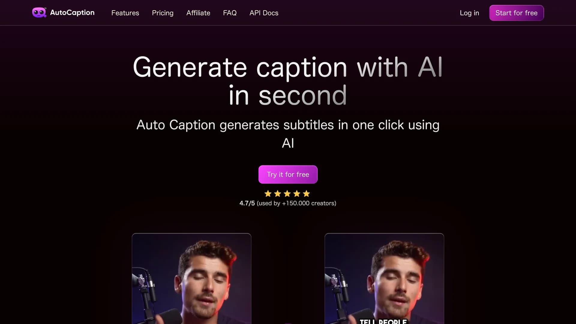 autocaption homepage