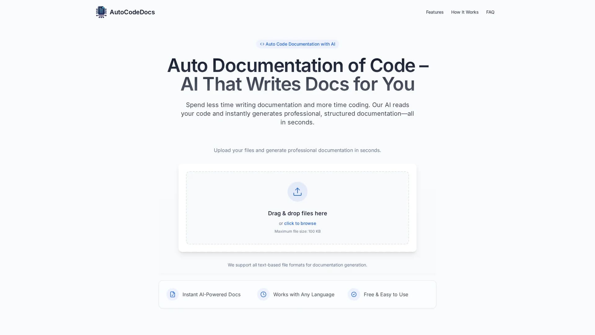 autocodedocs homepage