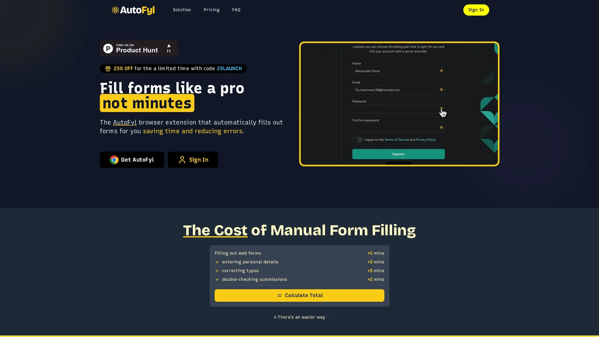 autofyl homepage