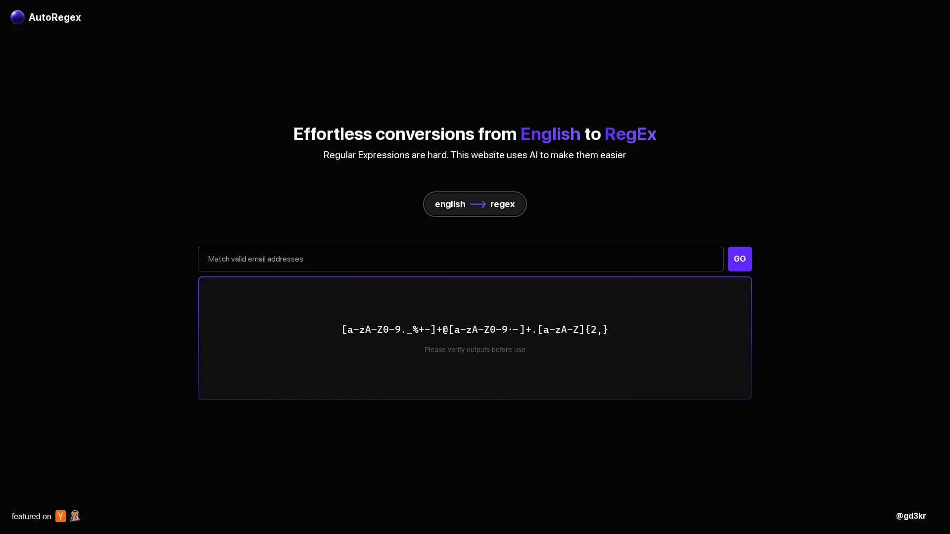 autoregex homepage