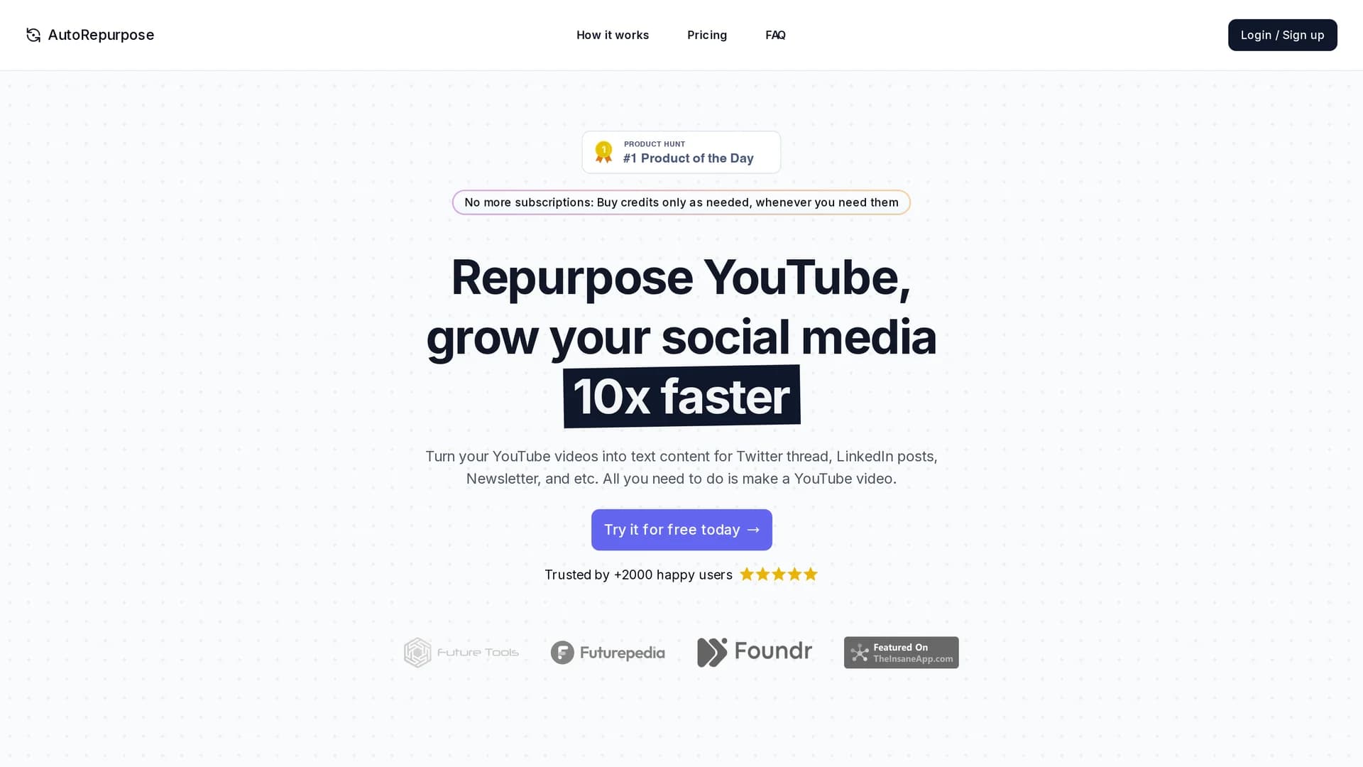 autorepurpose homepage
