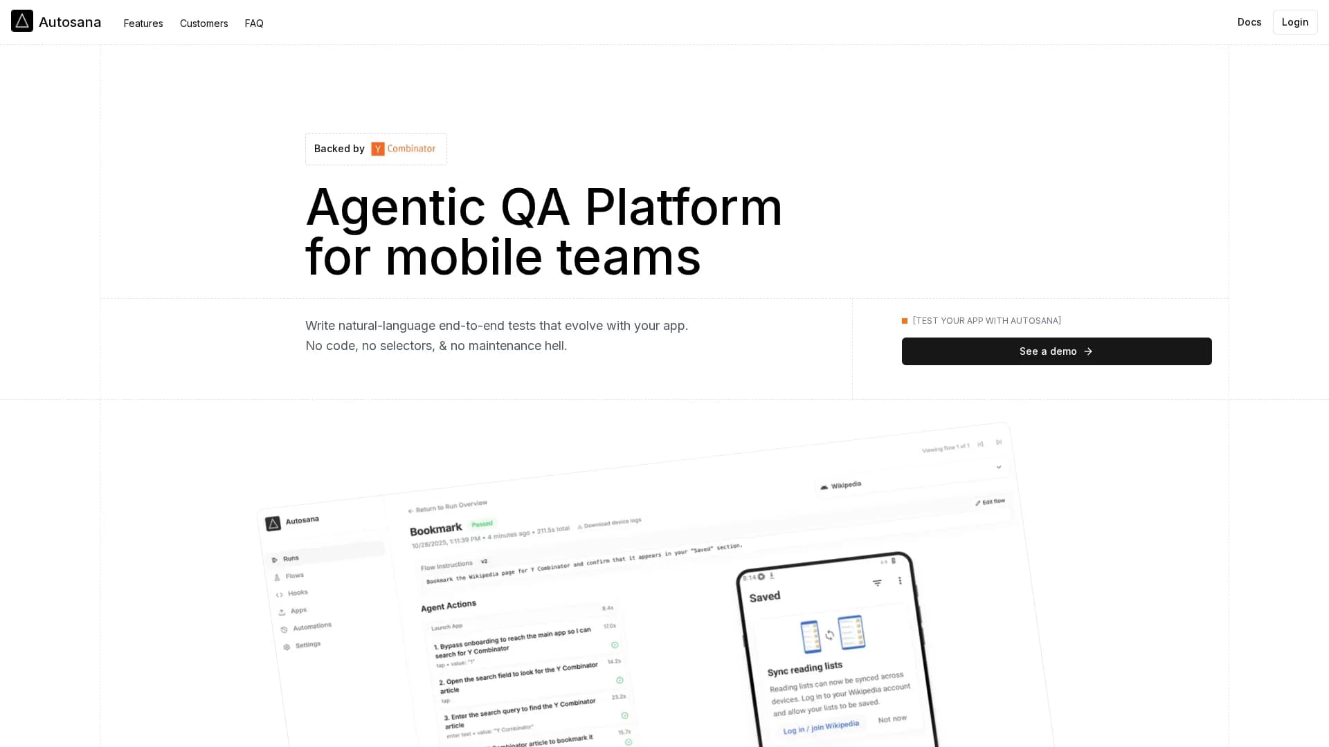 autosana homepage