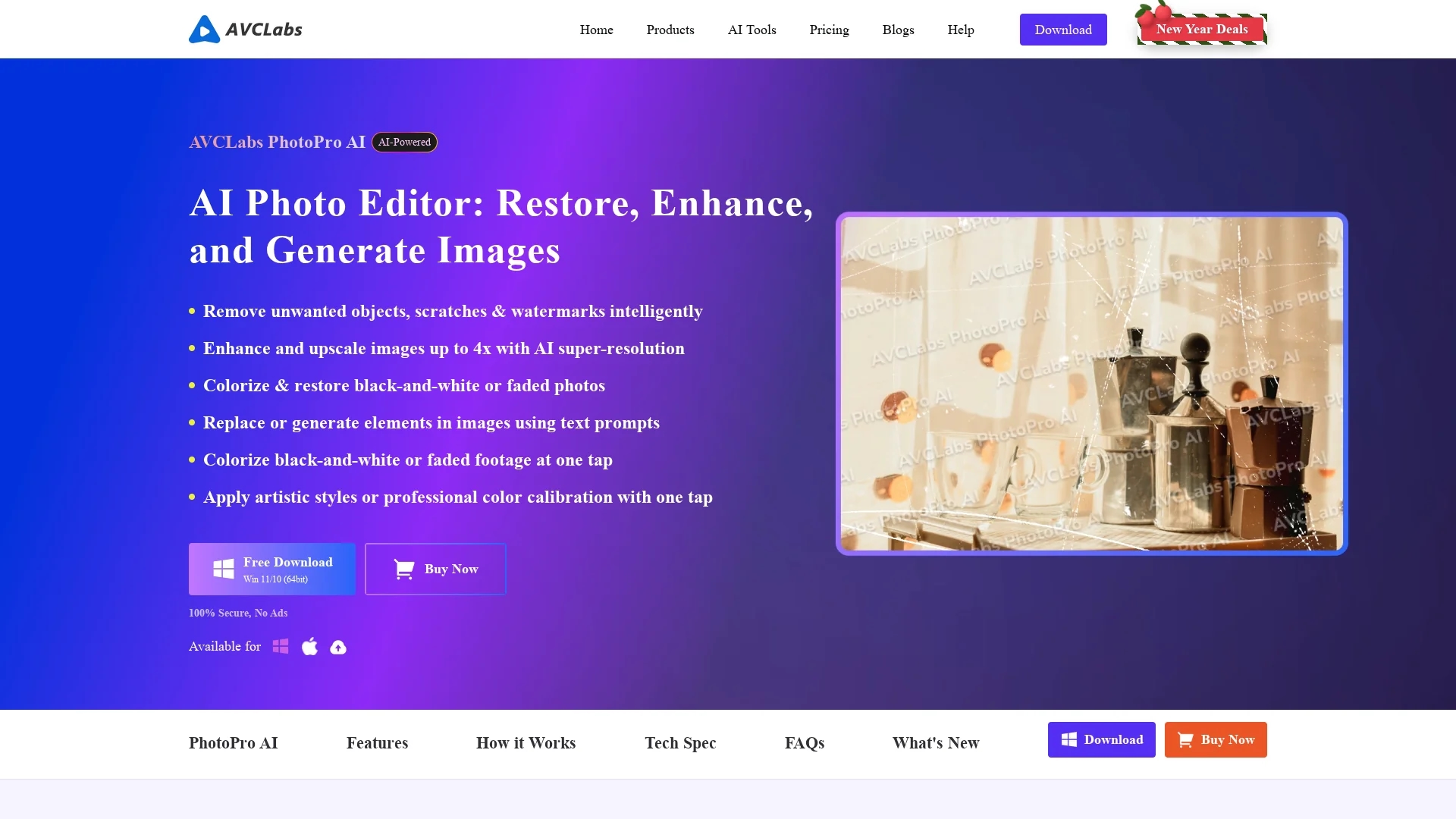 avclabs-photopro-ai homepage