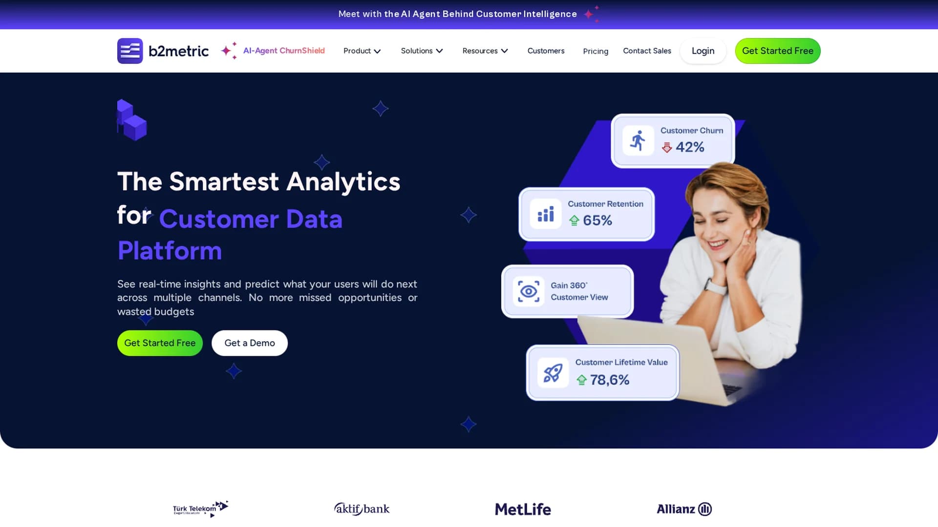 b2metric homepage