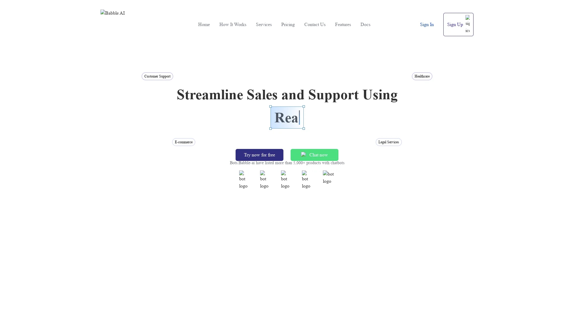 babble-ai-chat-gpt-based-chatbots homepage