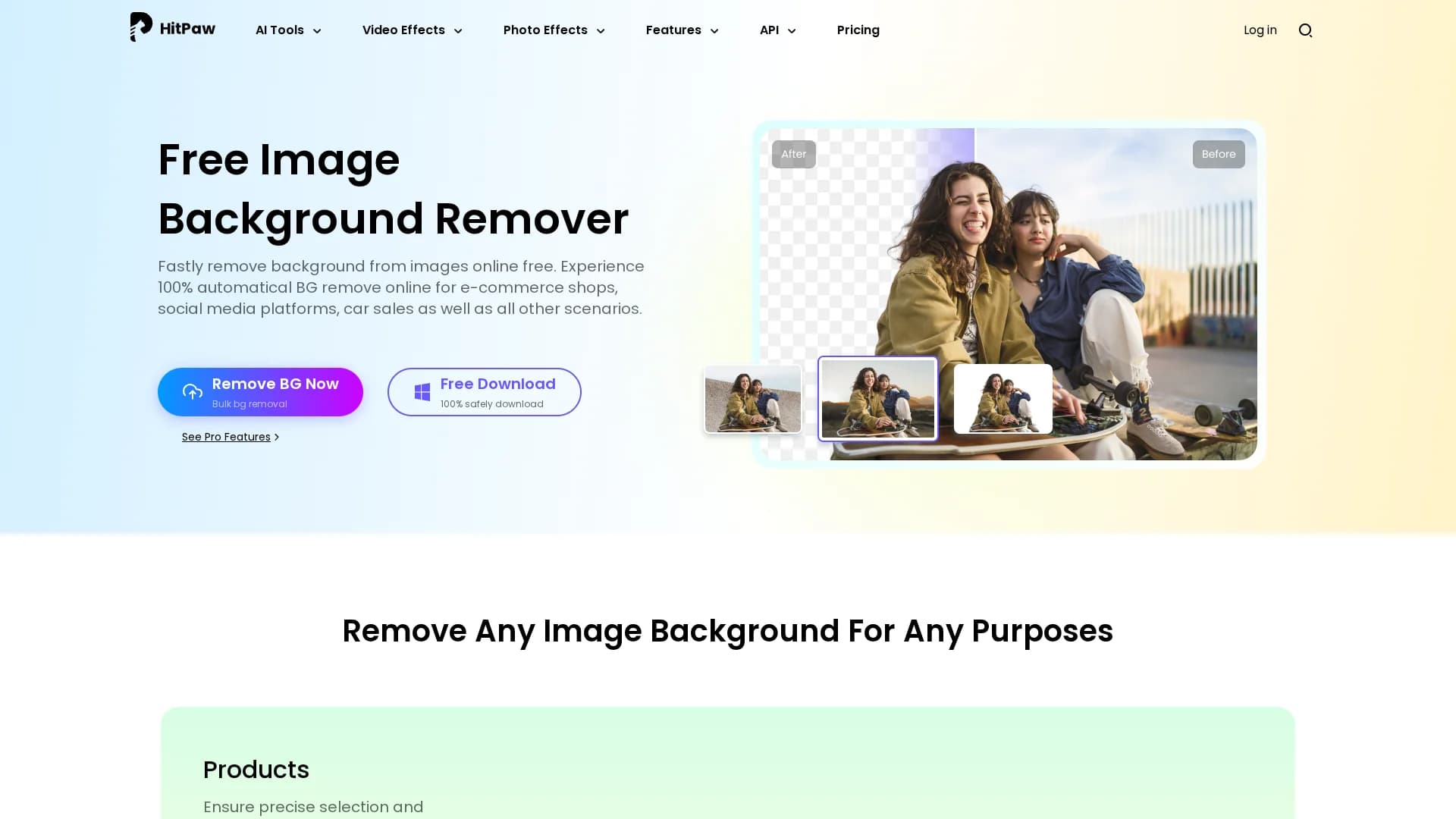 background-remover-from-photo-by-hitpaw homepage