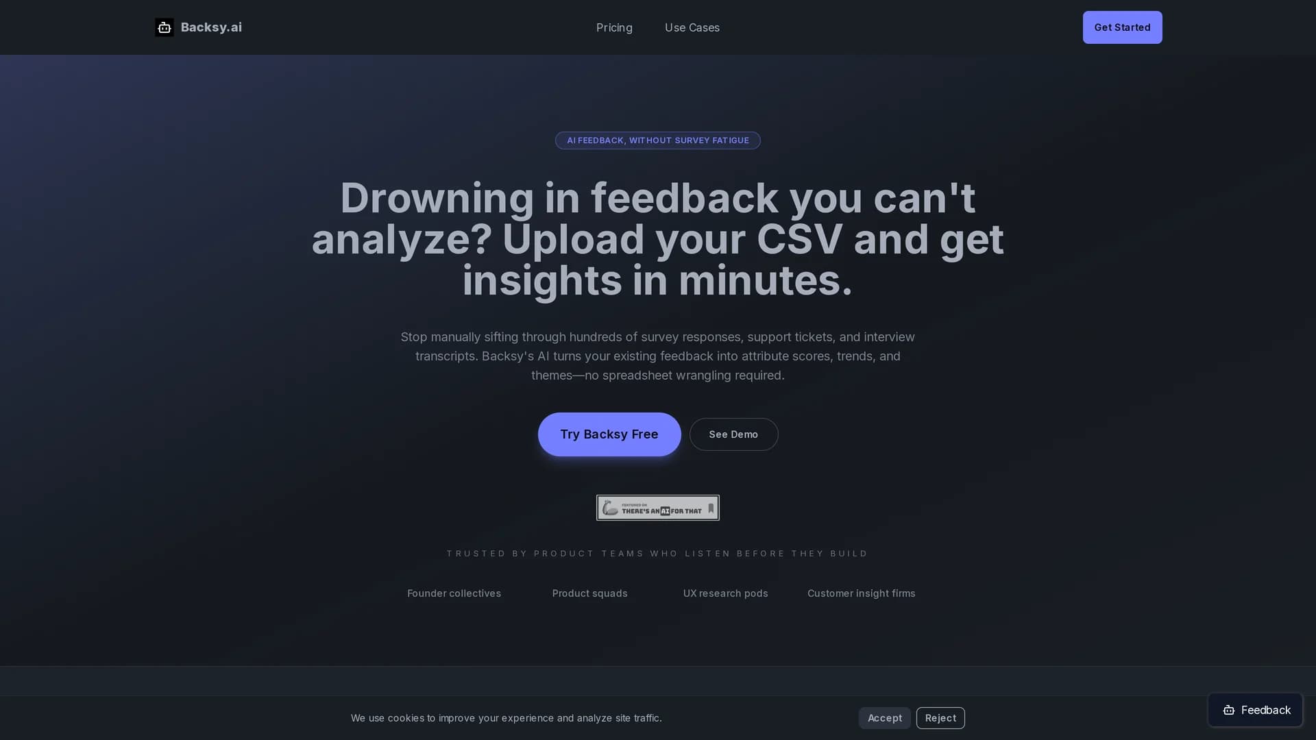 backsy-ai homepage