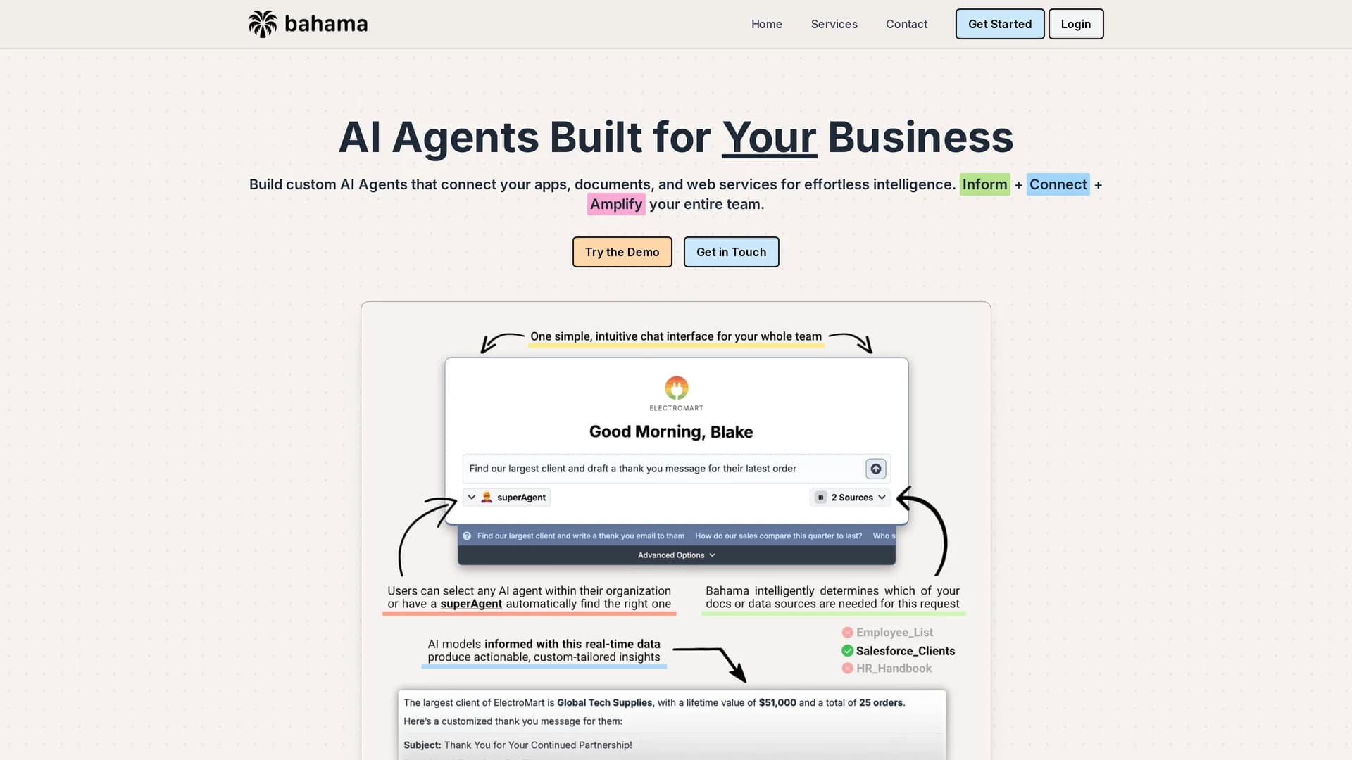 bahama homepage