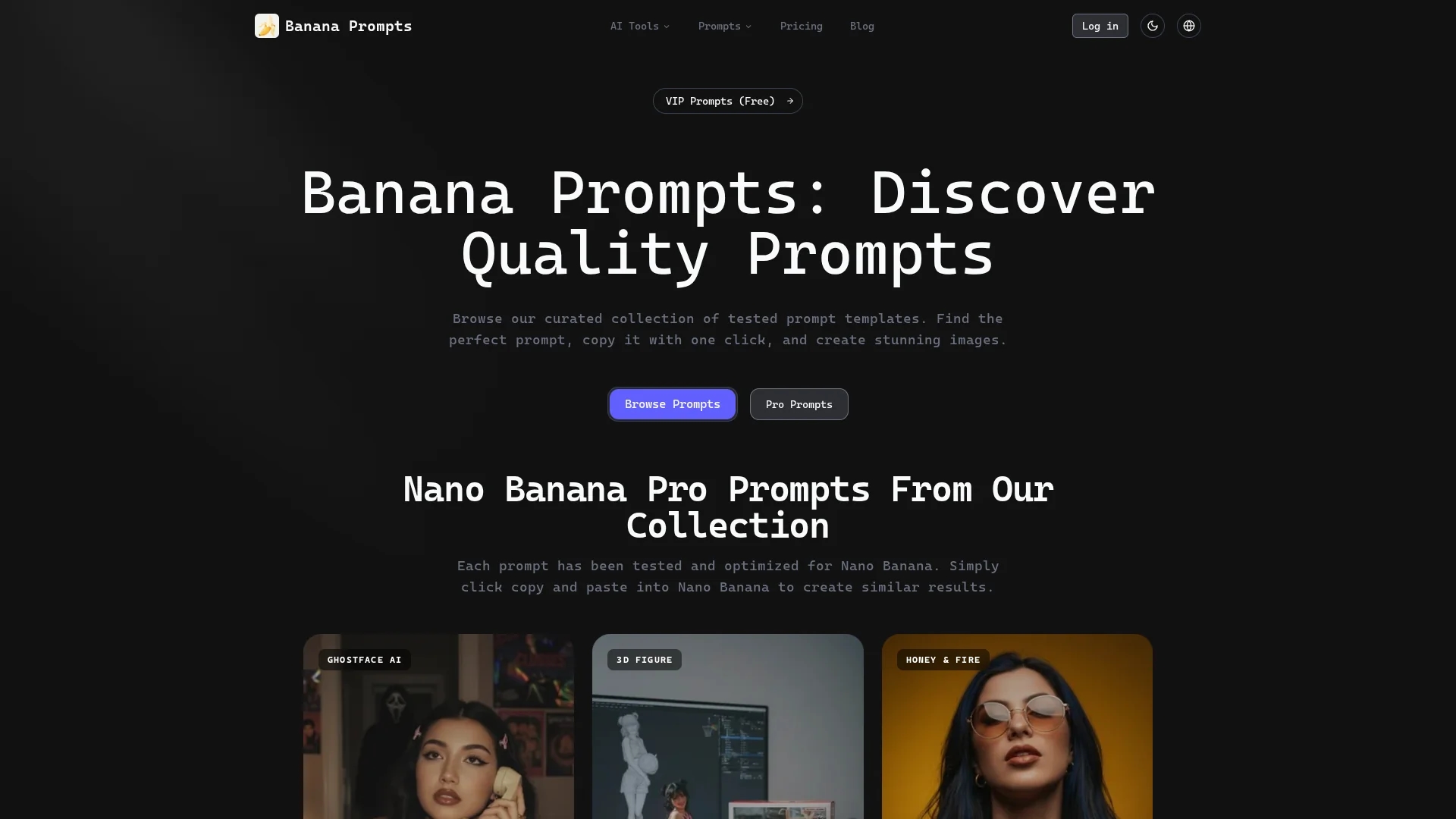 banana-prompts-ai homepage