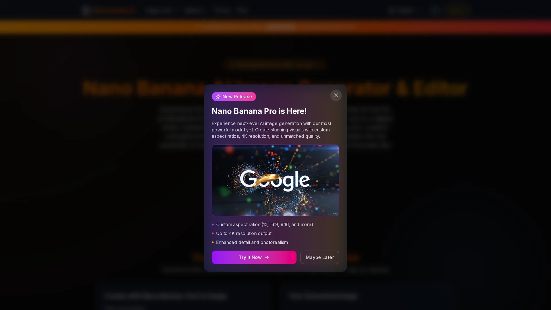 bananaimg-ai homepage