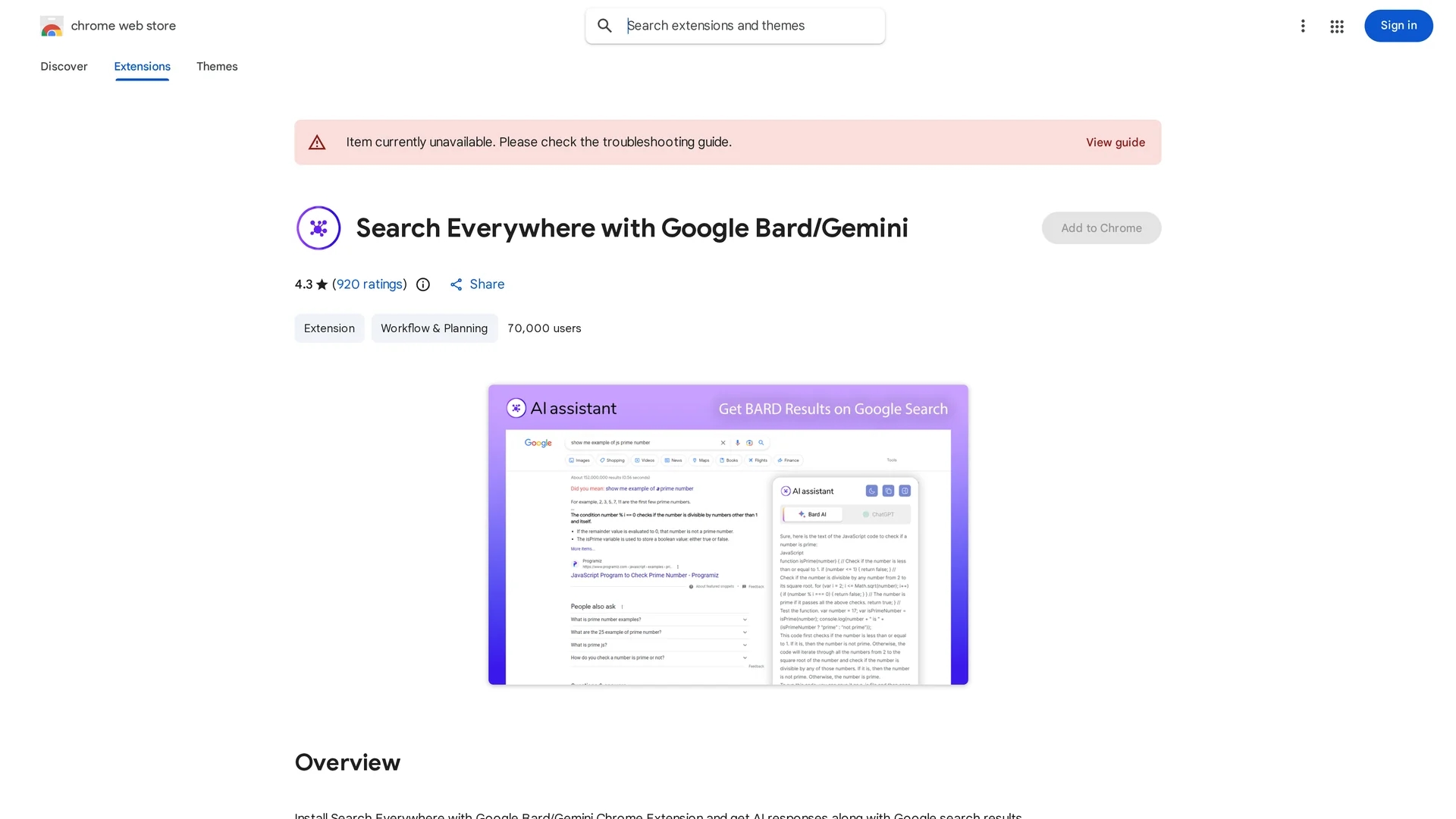 bard-for-google homepage