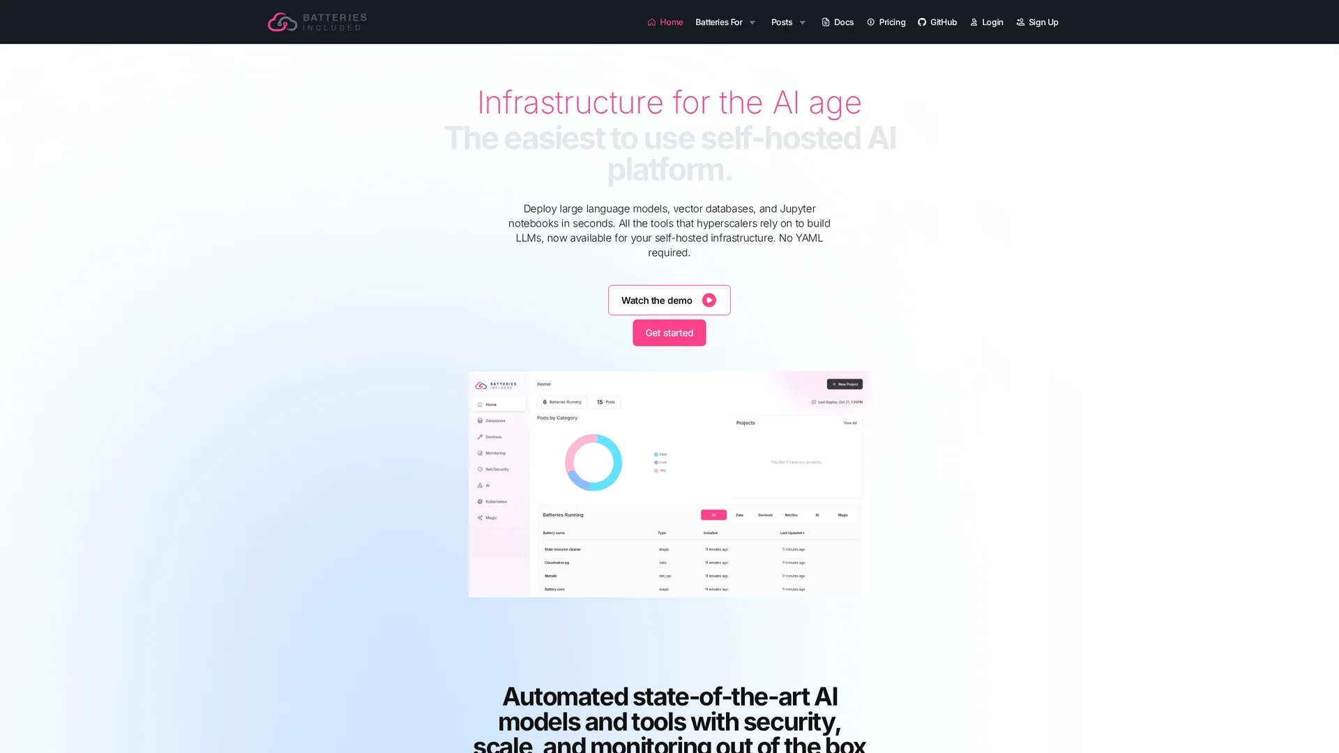 batteries-included homepage