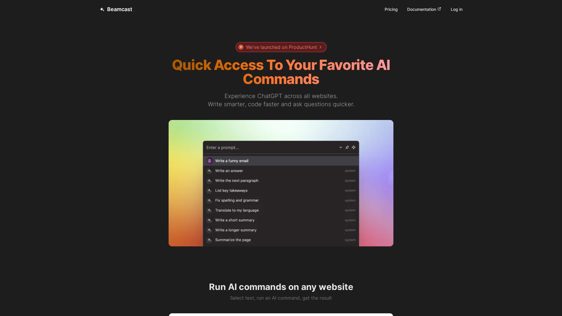 beamcast homepage