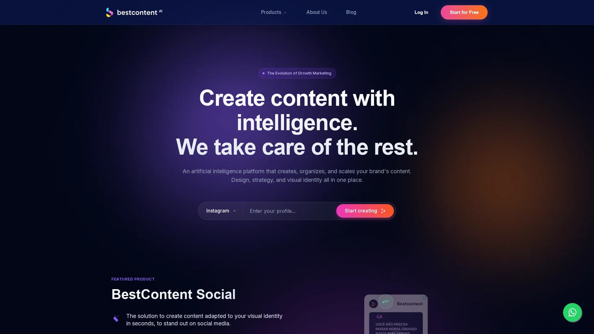 bestcontent-ai homepage