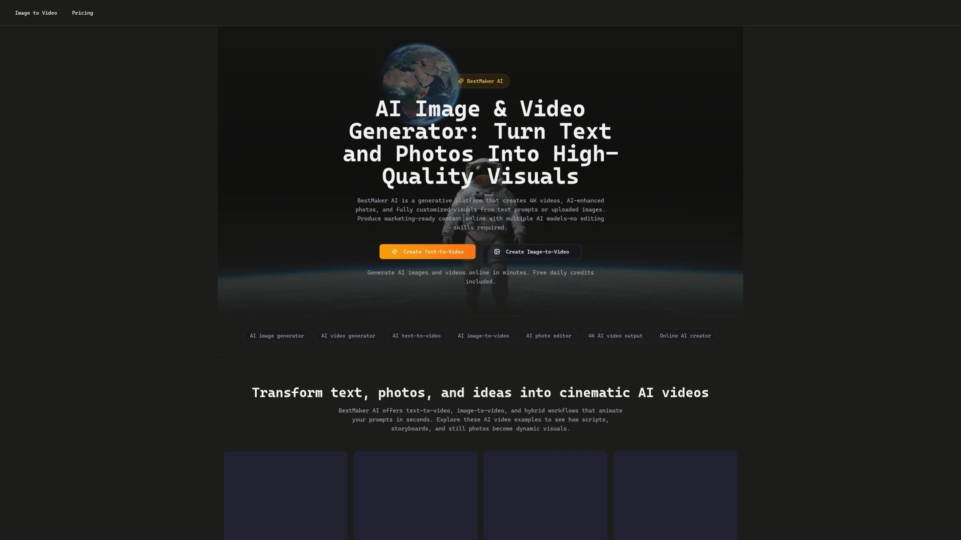 bestmaker-ai homepage