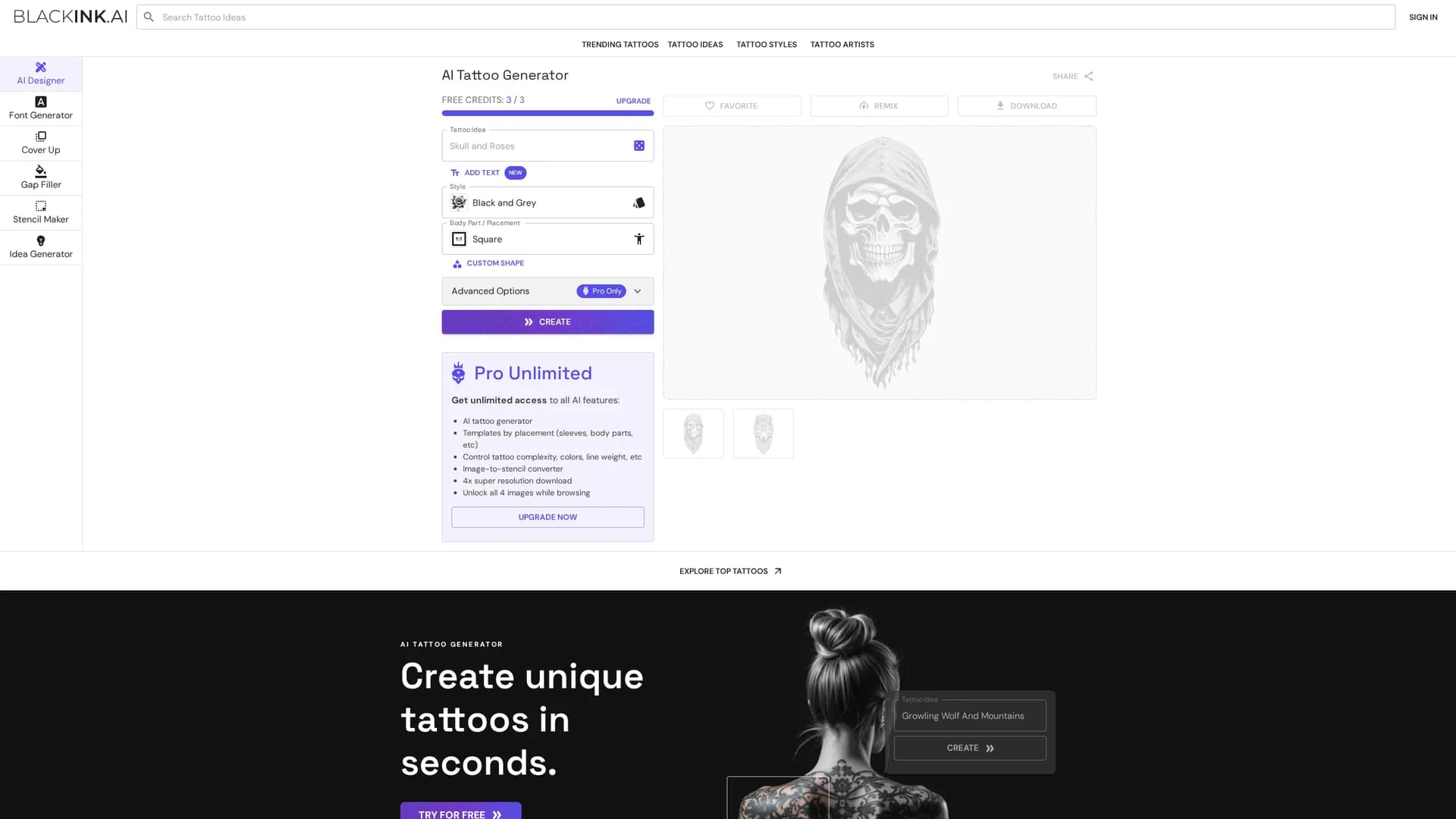 blackink-ai homepage