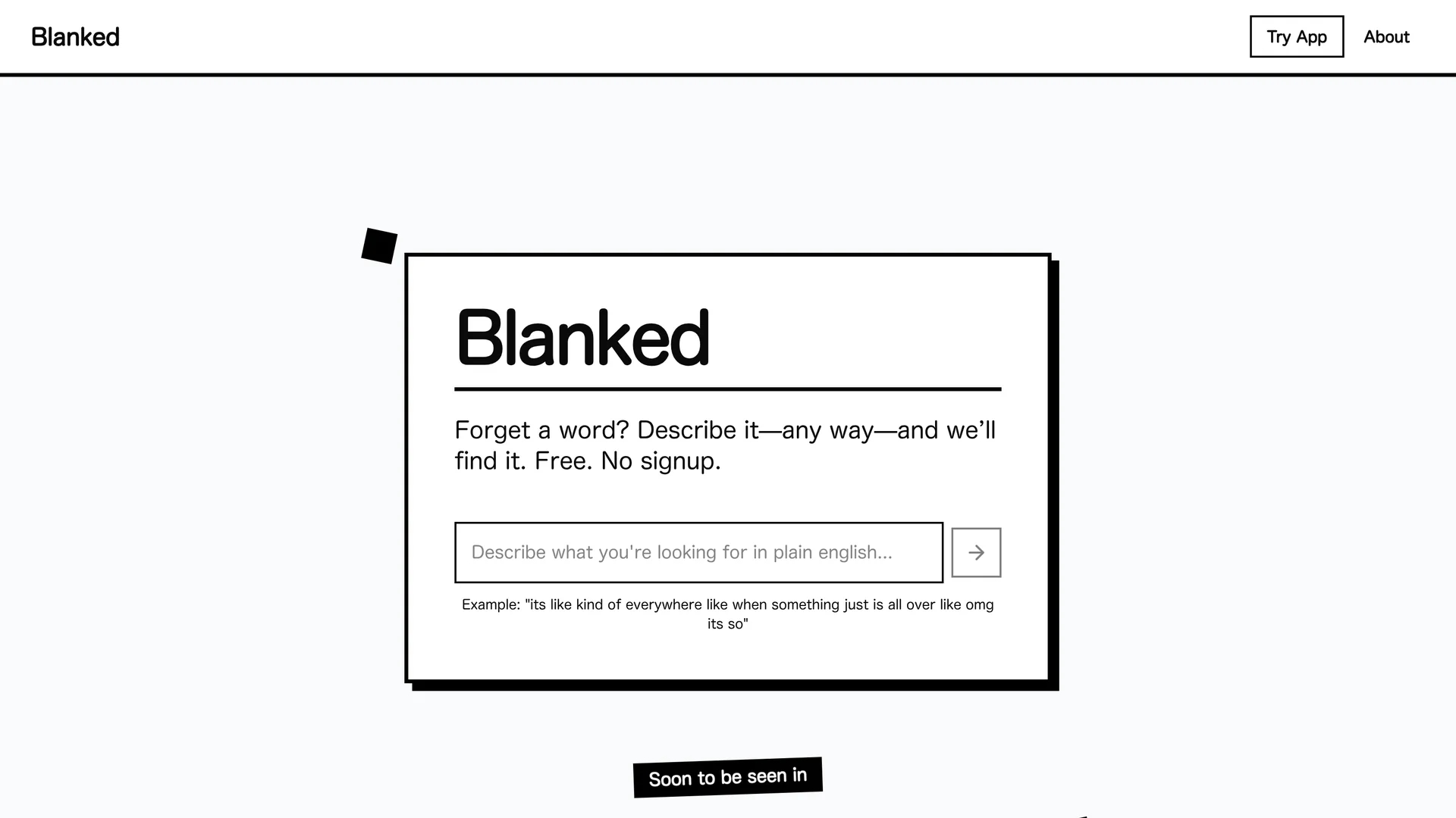 blanked homepage
