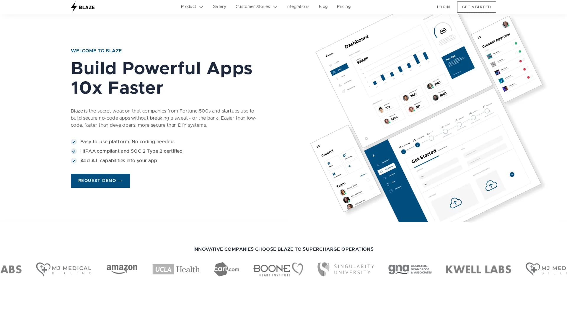 blaze homepage