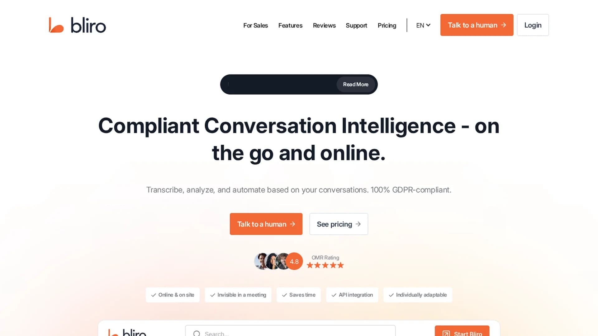 bliro-bot-free-ai-meeting-assistant homepage