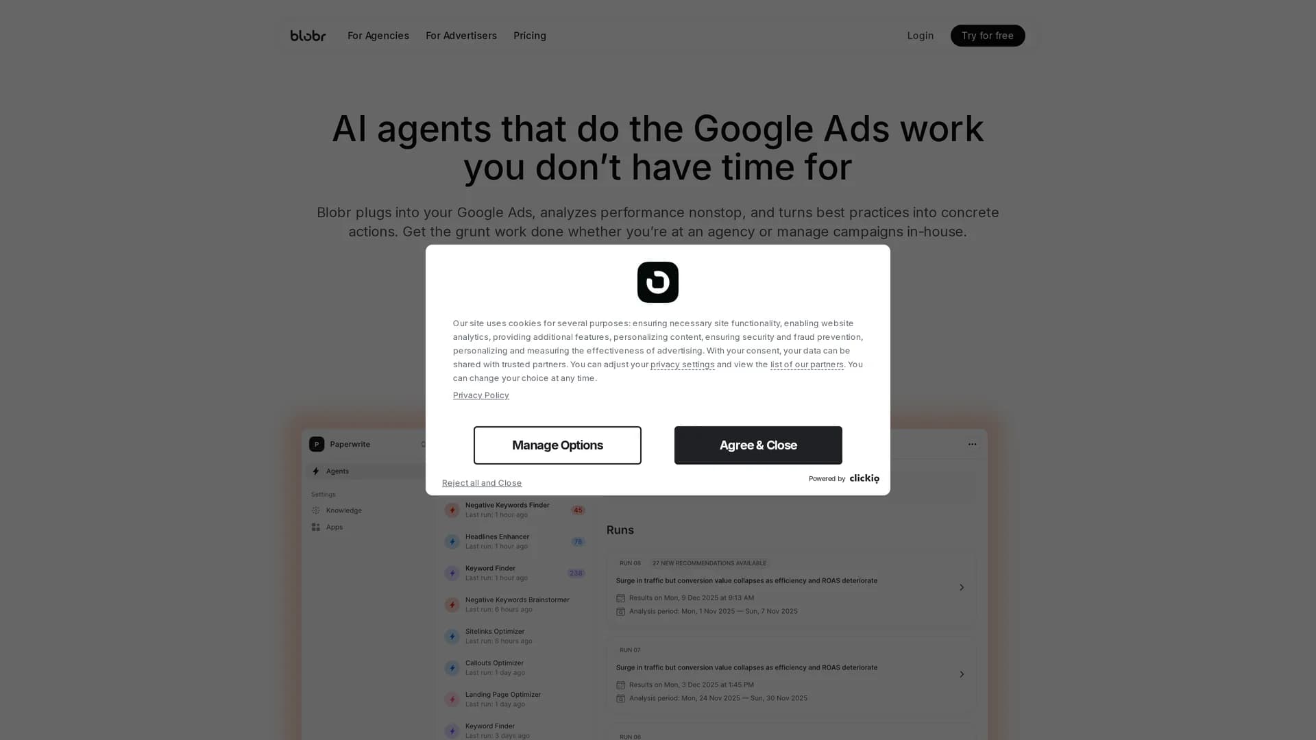 blobr homepage