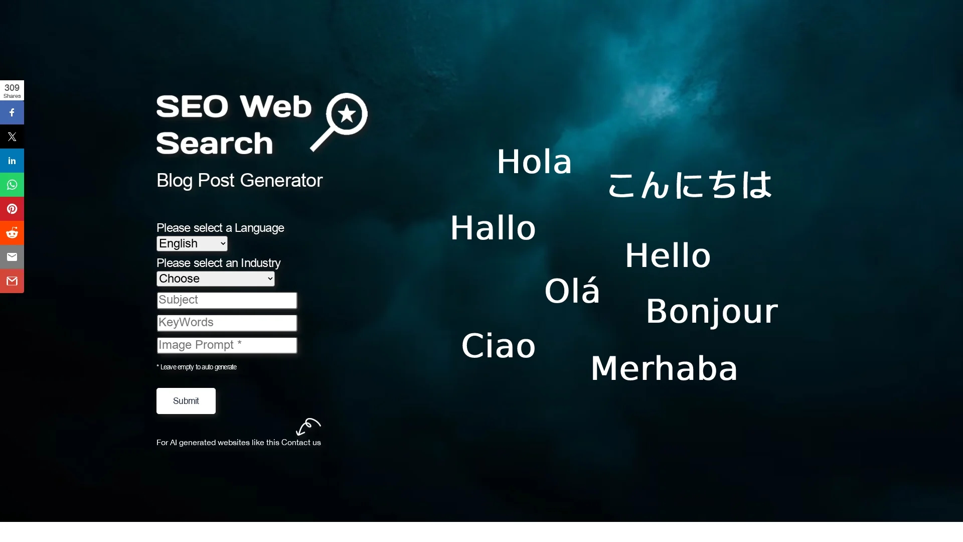 blog-post-generator homepage