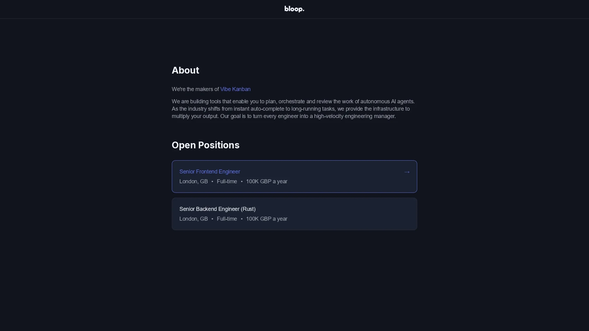 bloop homepage