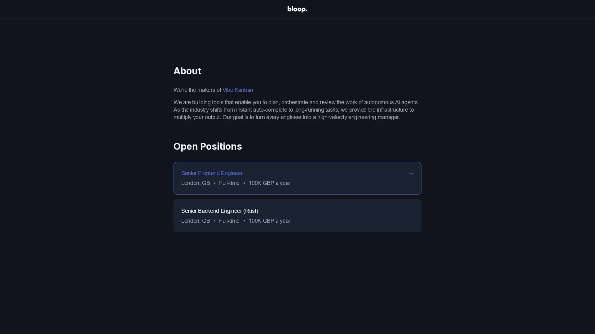 bloop homepage