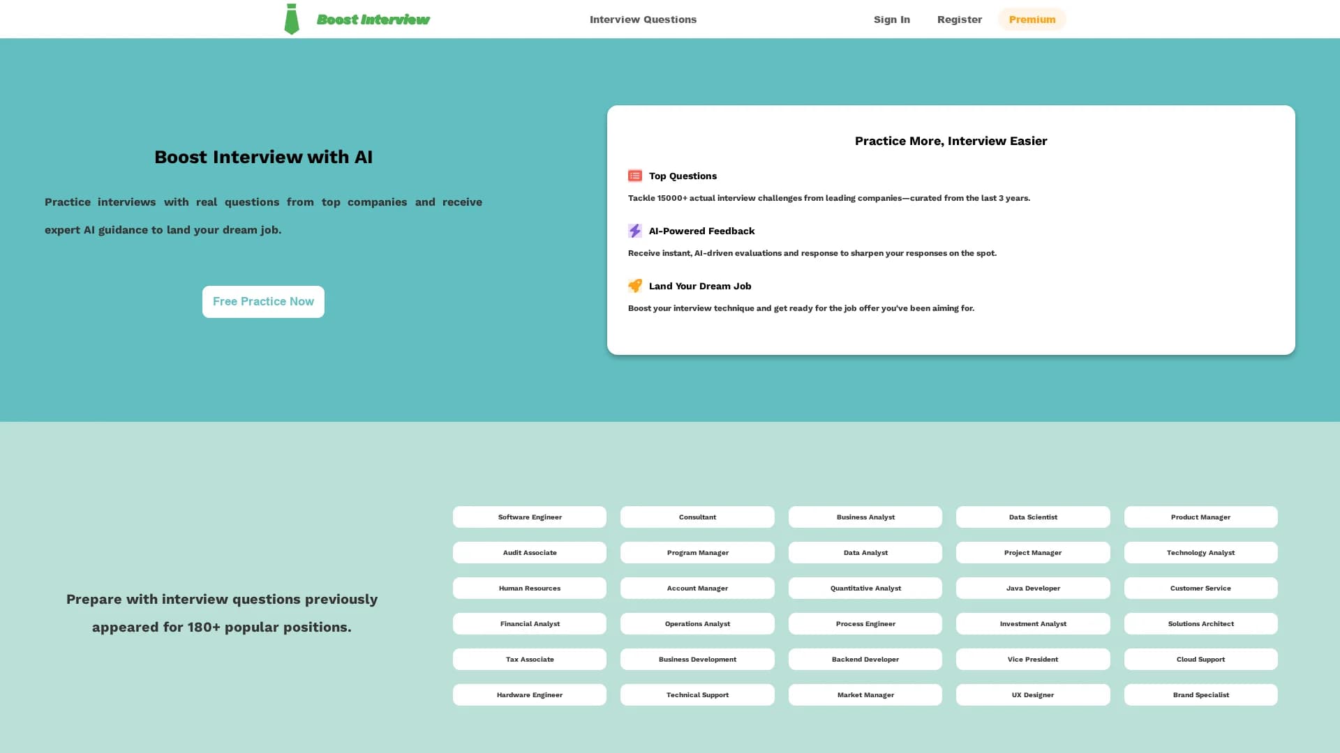 boost-interview homepage