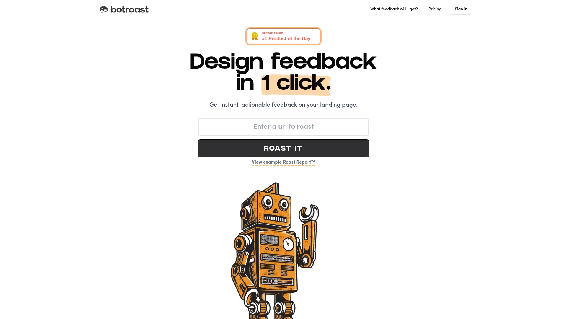 botroast homepage