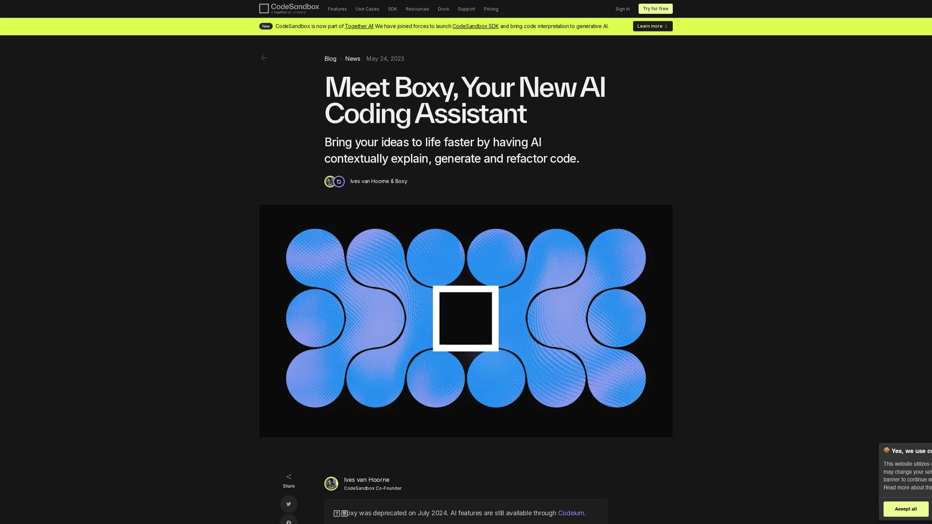 boxy homepage
