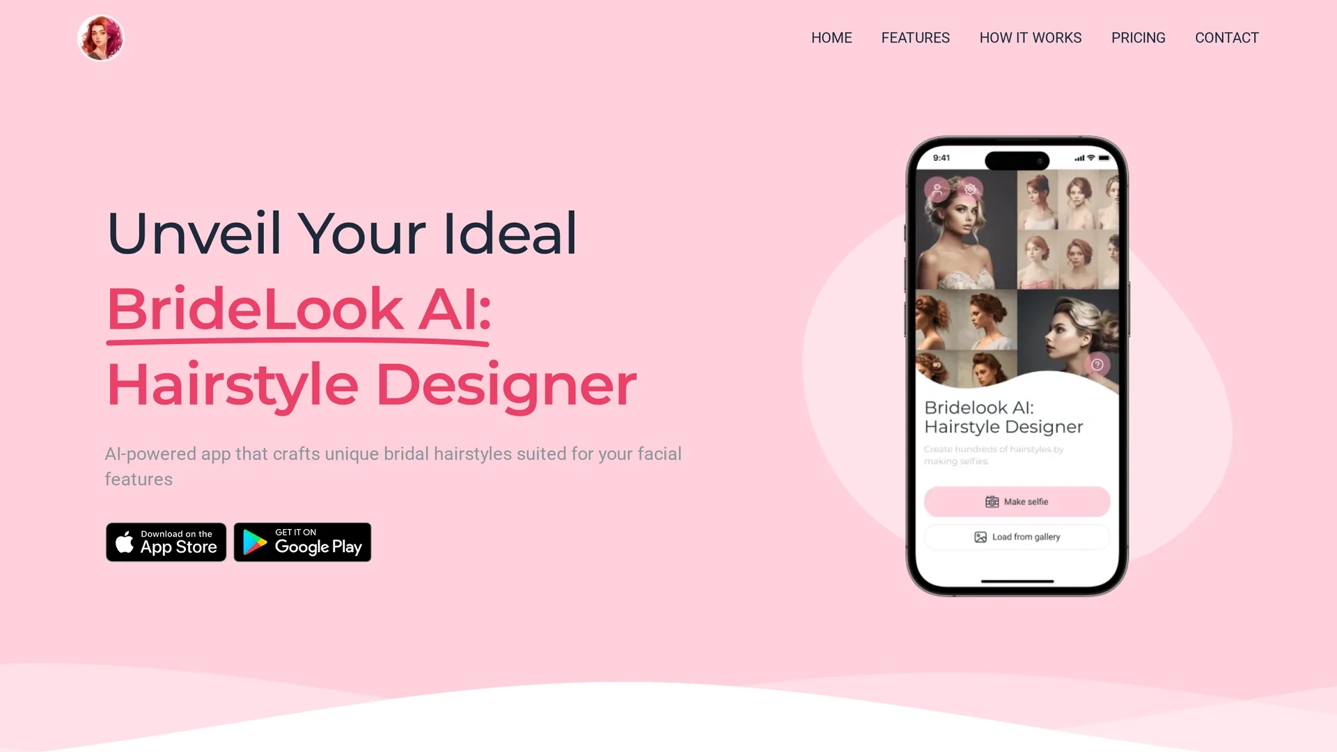 bridelook-ai-hairstyle-designer homepage