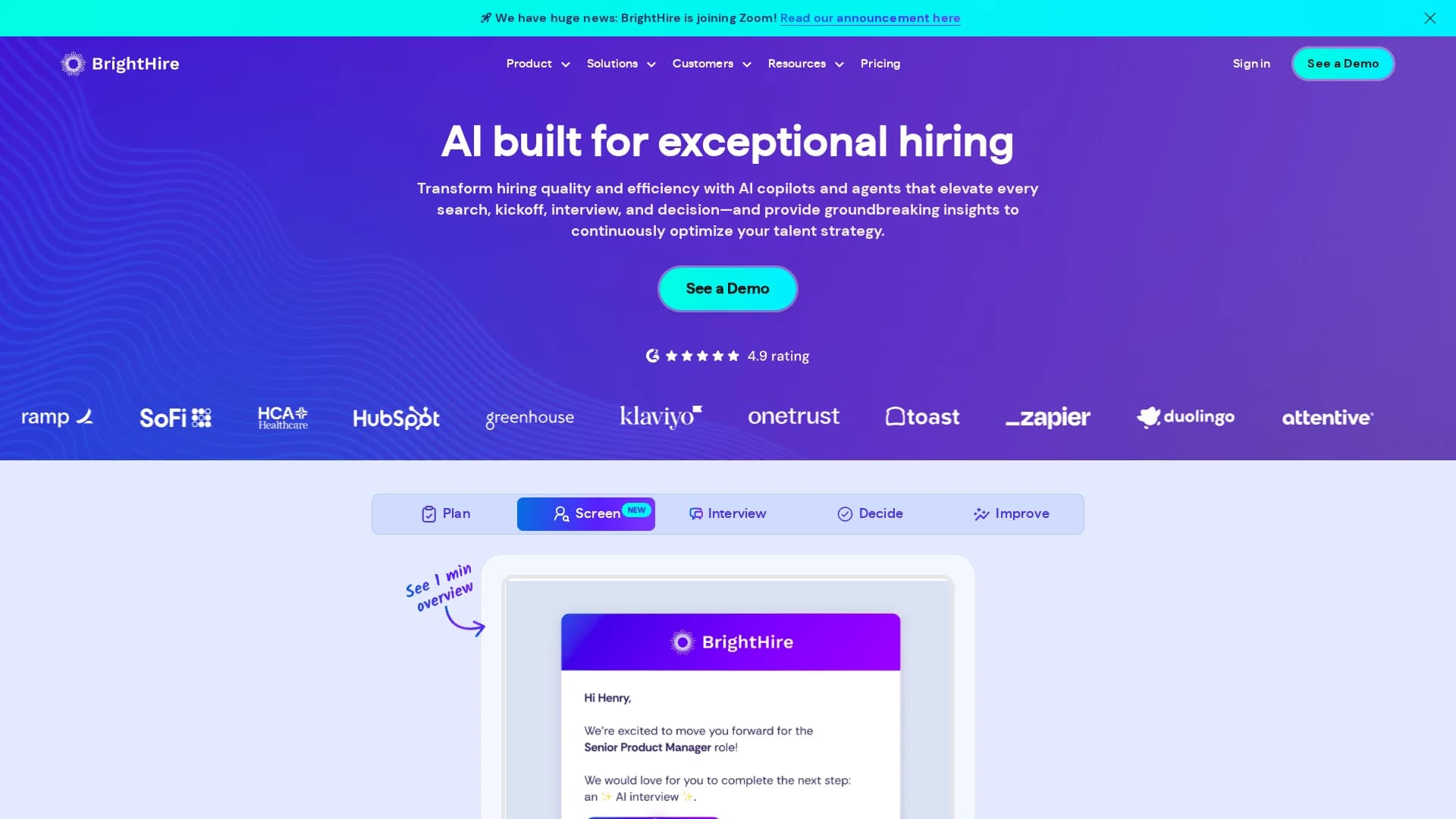 brighthire-ai homepage