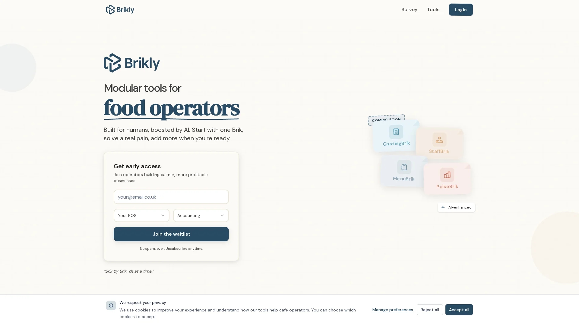 brikly homepage