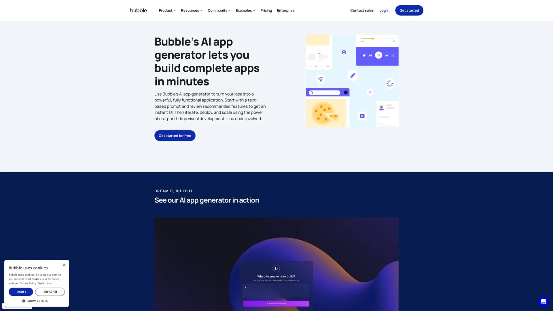 bubble-ai homepage