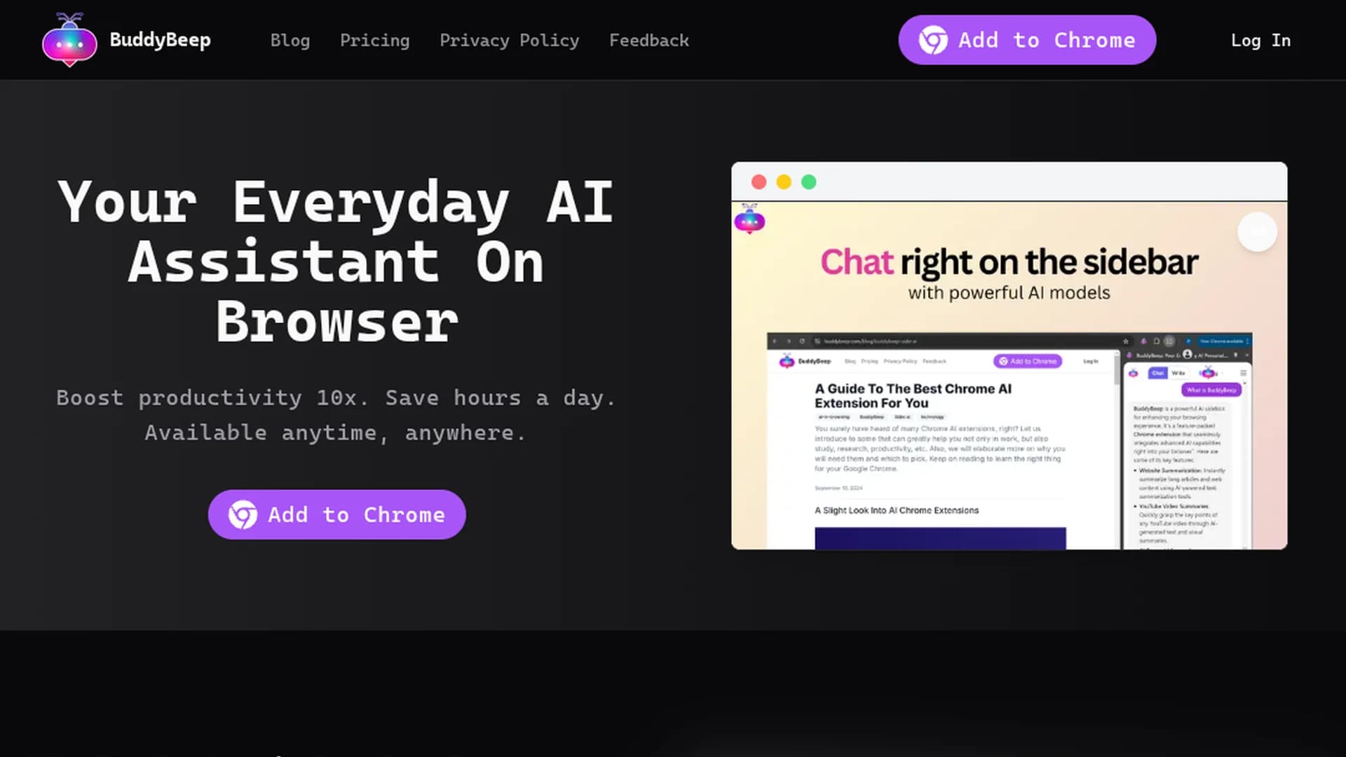 buddybeep homepage
