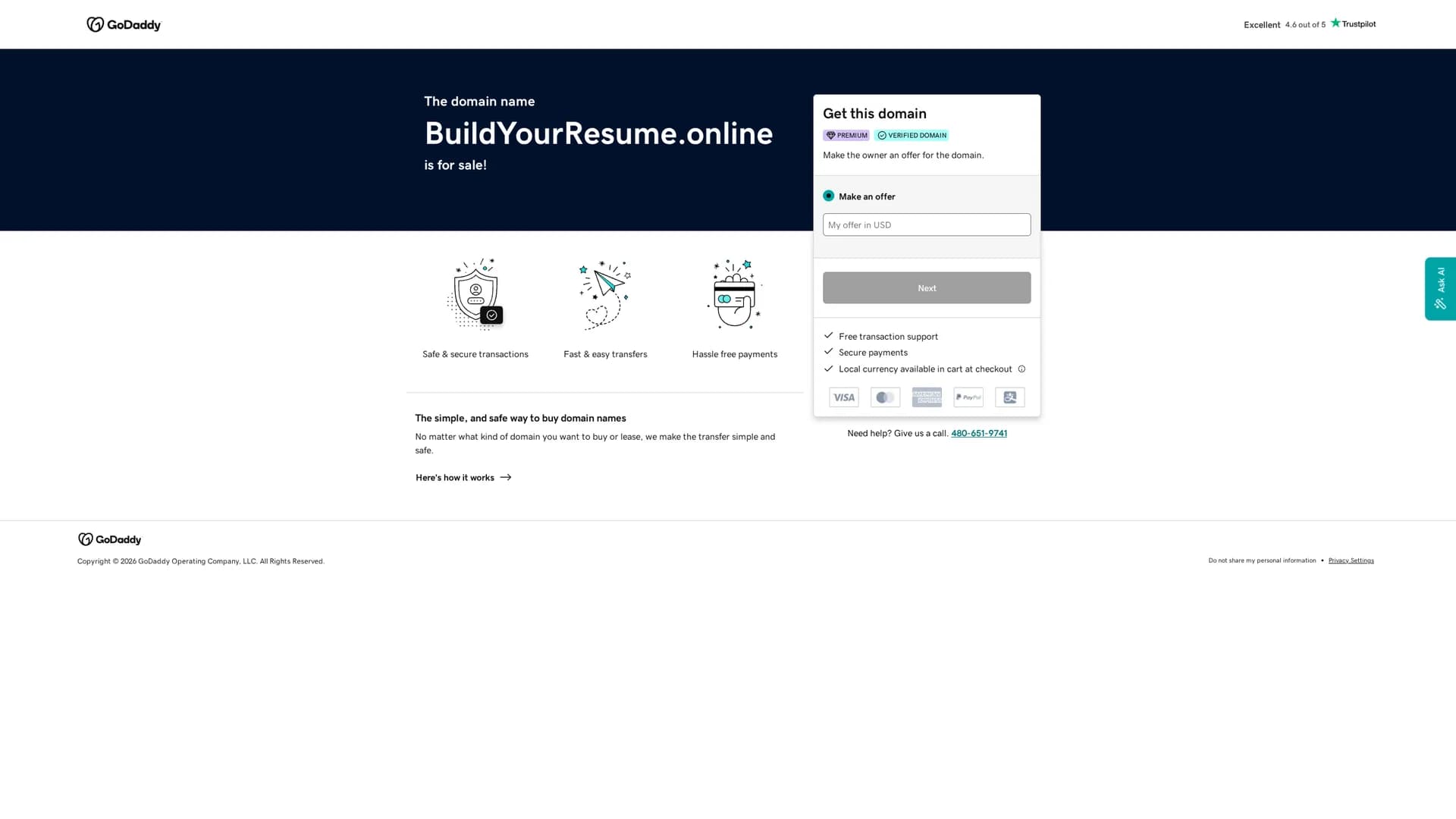 build-your-resume homepage